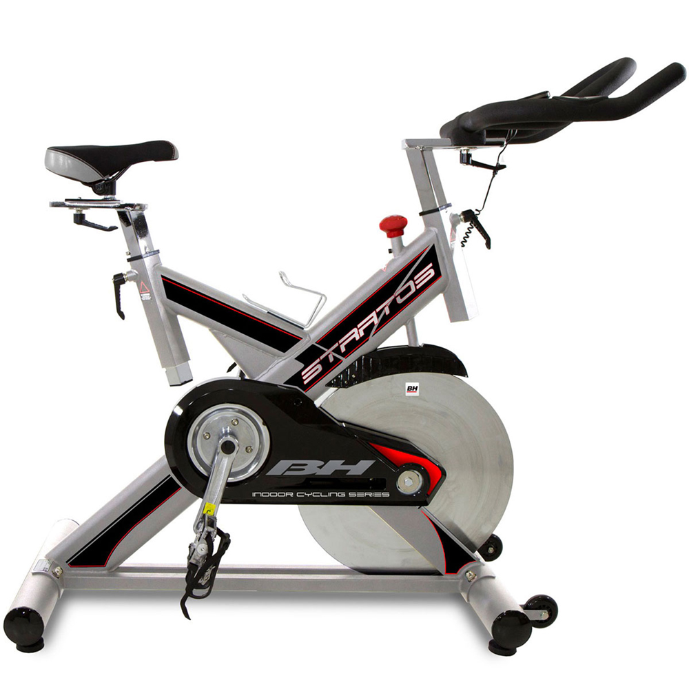 Bicicleta Indoor Bh Fitness Stratos H9178 Volante De Inercia 22kg - gris-negro - 