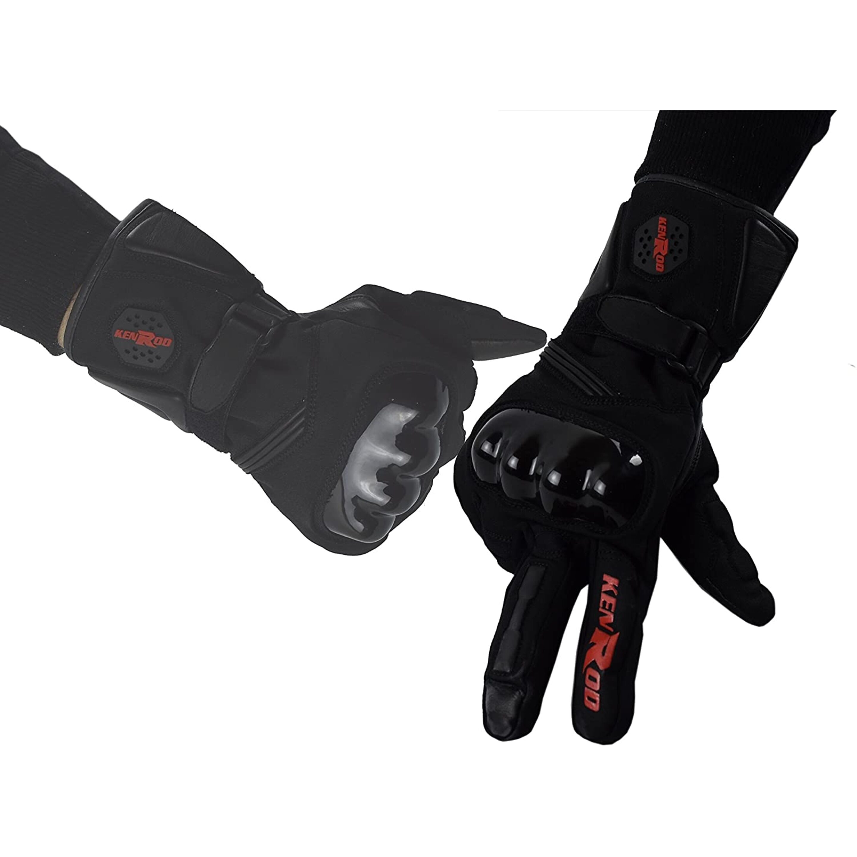 Guantes Piel Kenrod Para Motocicleta Con Protecciones Guantes Para Motorista Color Negro Talla Xxl