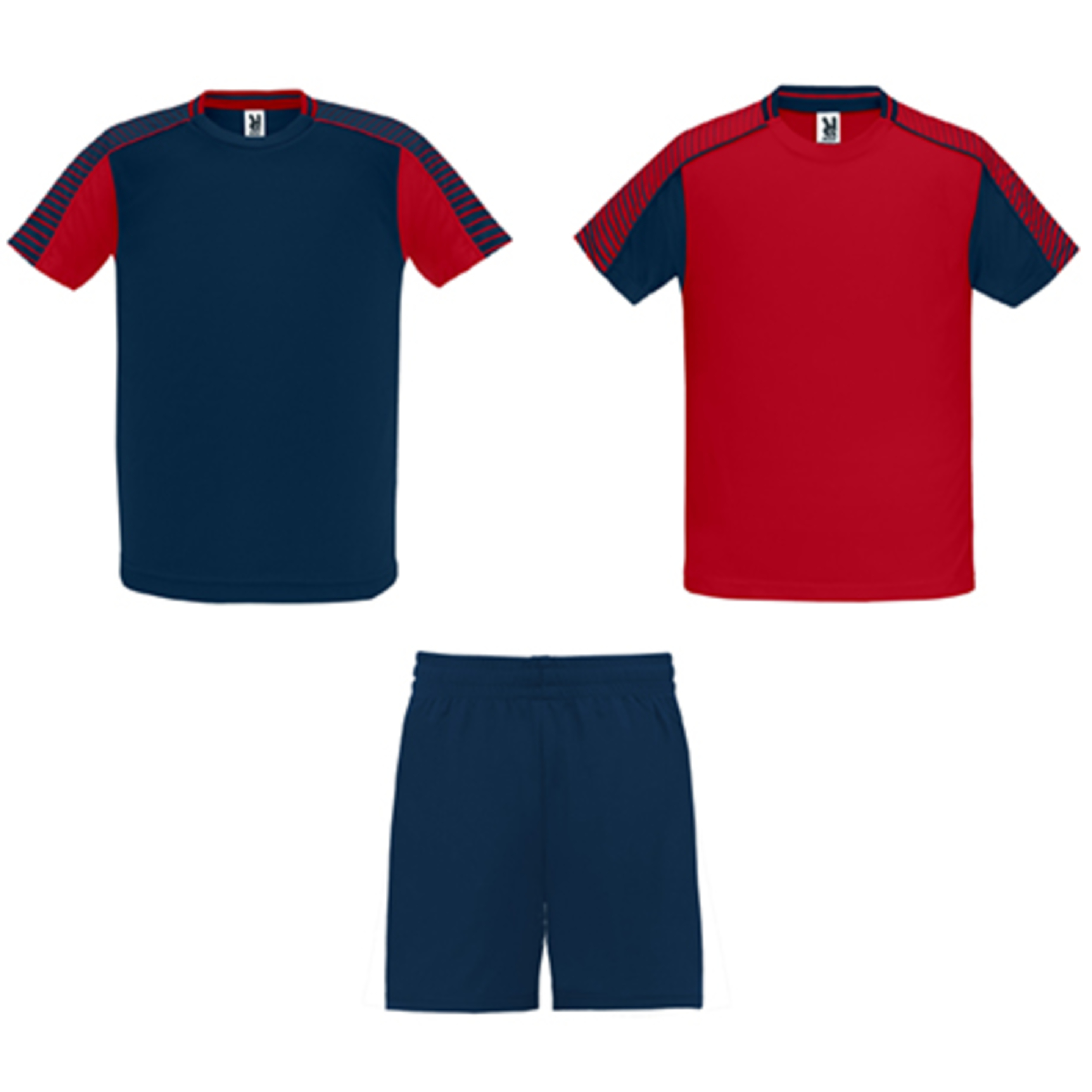 Conjunto Deportivo Juve 2 Camisetas Y 1 Pantalón - azul-rojo - 
