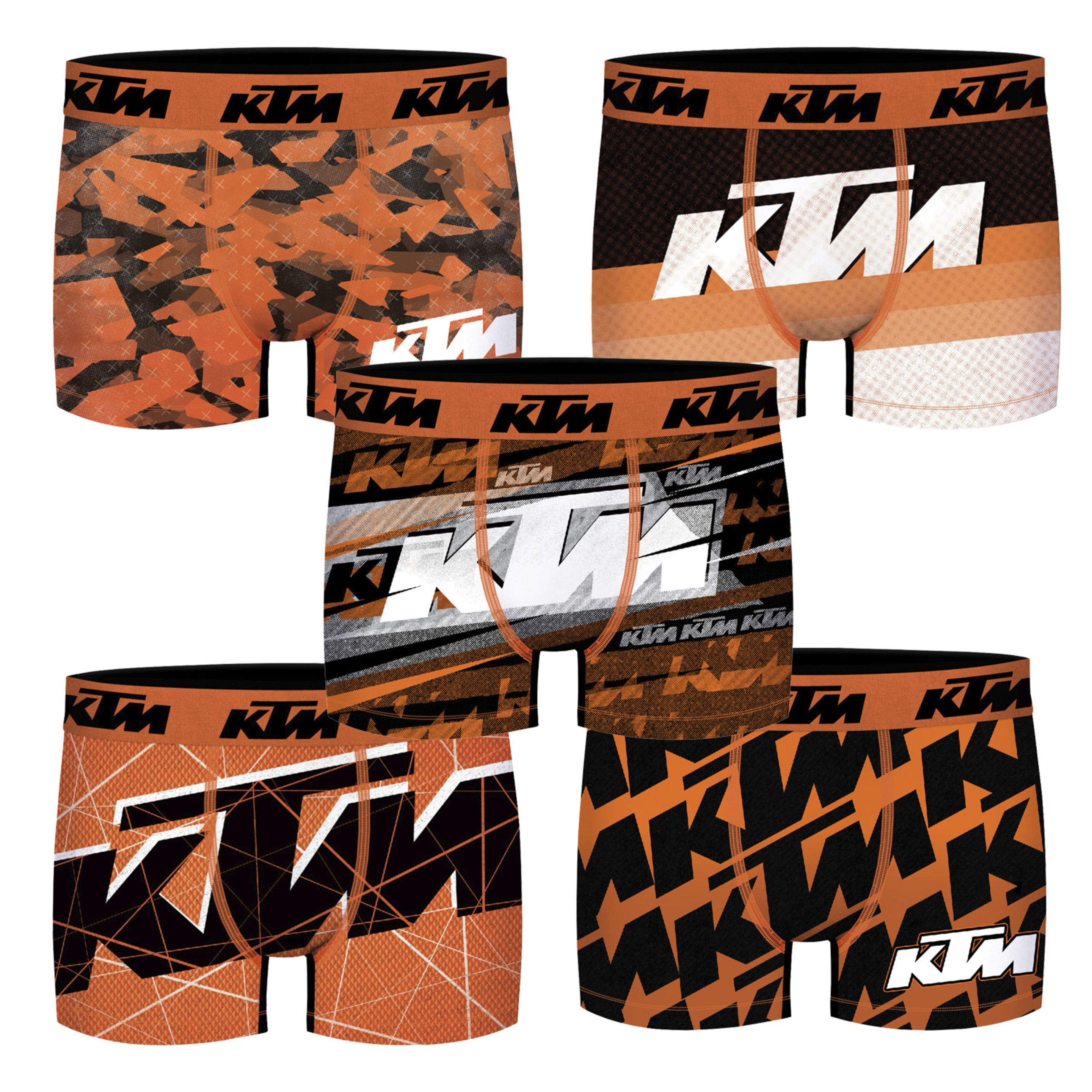 Pack 5 Calzoncillos Motorbike Ktm