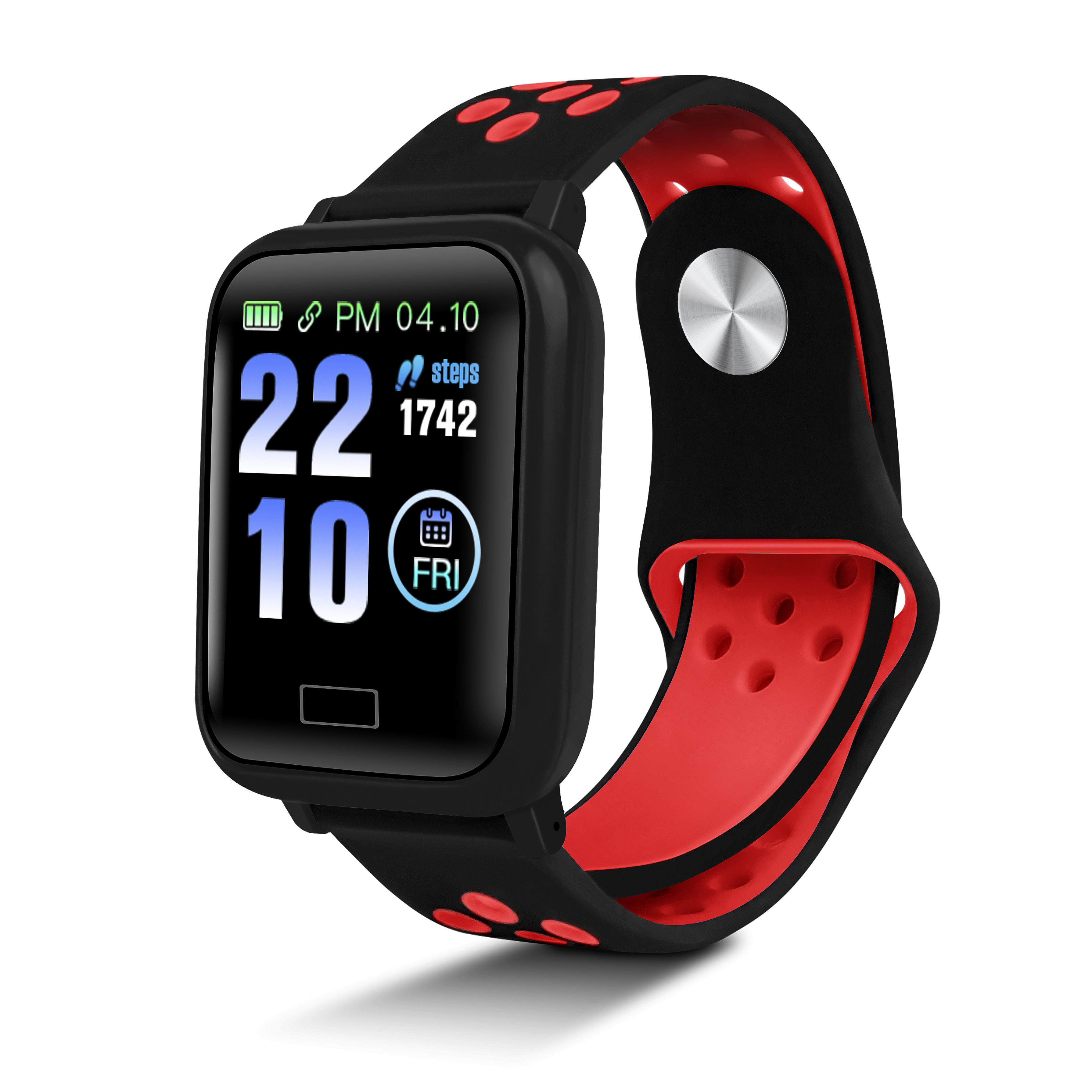 Smartwatch Deportivo Multifunción Sw-650 En Color Rojo