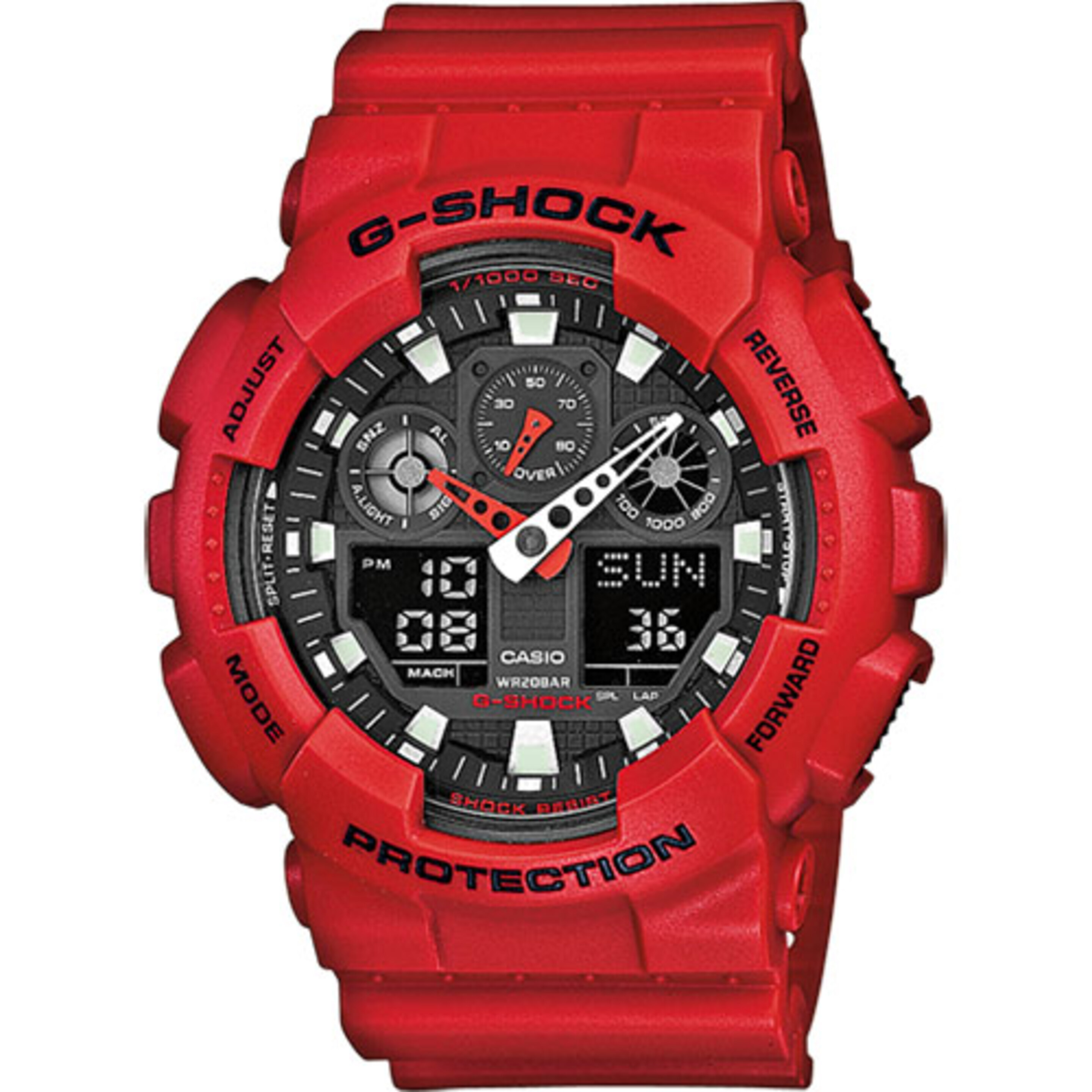 Reloj Casio G-shock Ga-100b-4aer - rojo - 