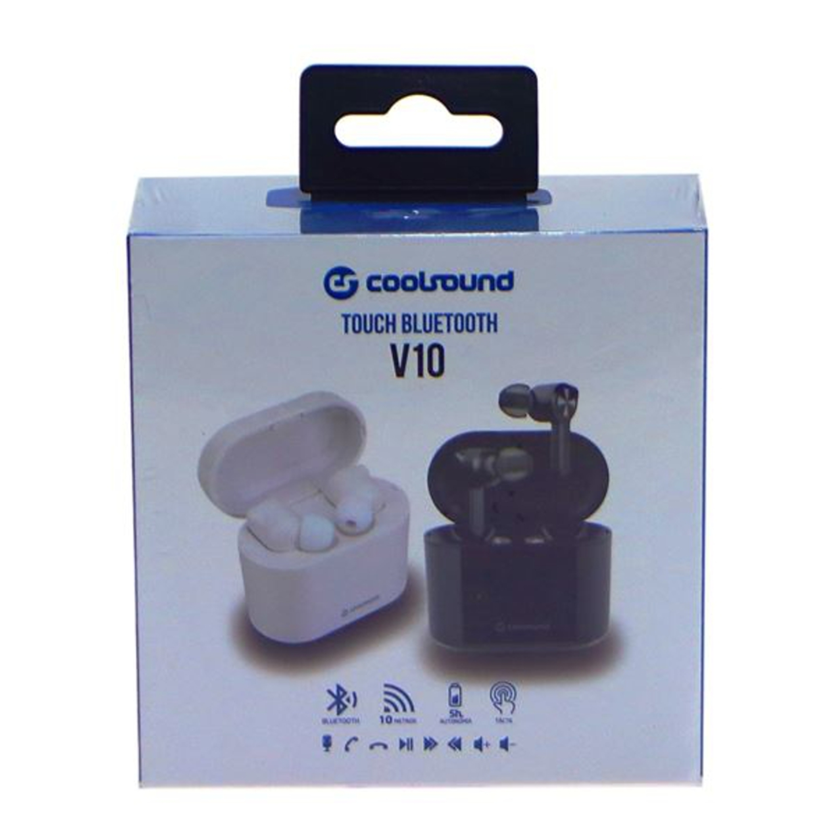 Auriculares Earbuds Tws V10 Touch Bluetooth Blancos Coolsound - Blanco  MKP