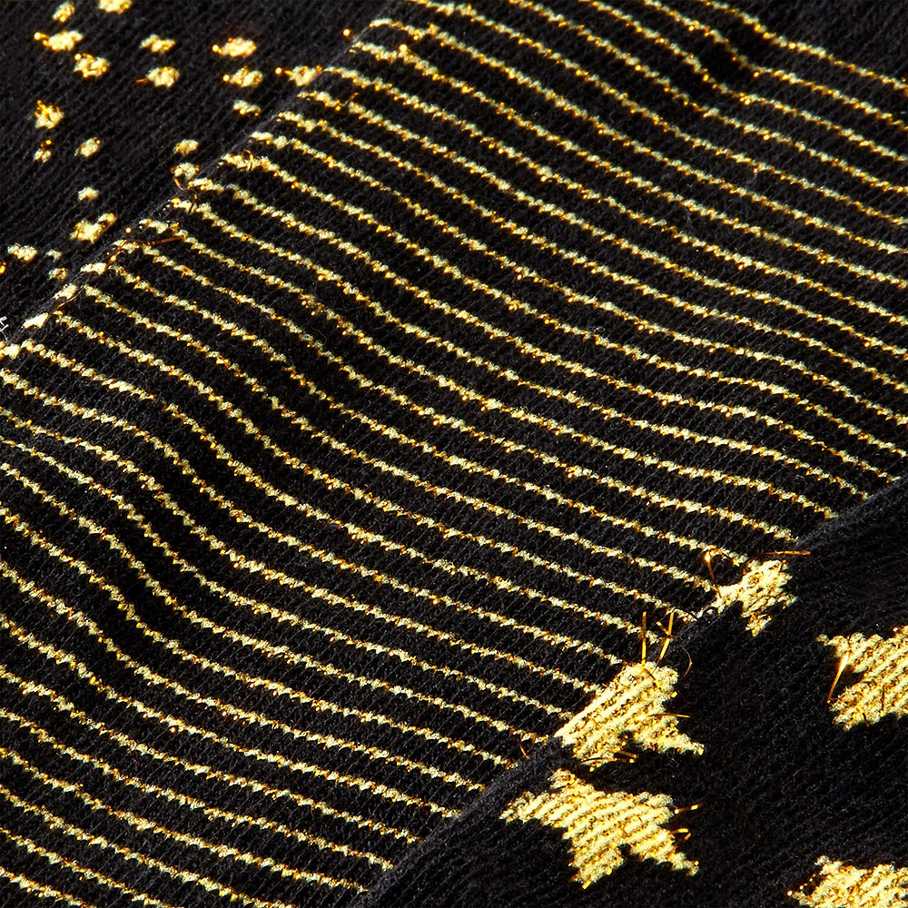 Calcetines Apollo Essentials Glitter Dorado - Negro/Oro - Pack 3 Pares Fashion  MKP