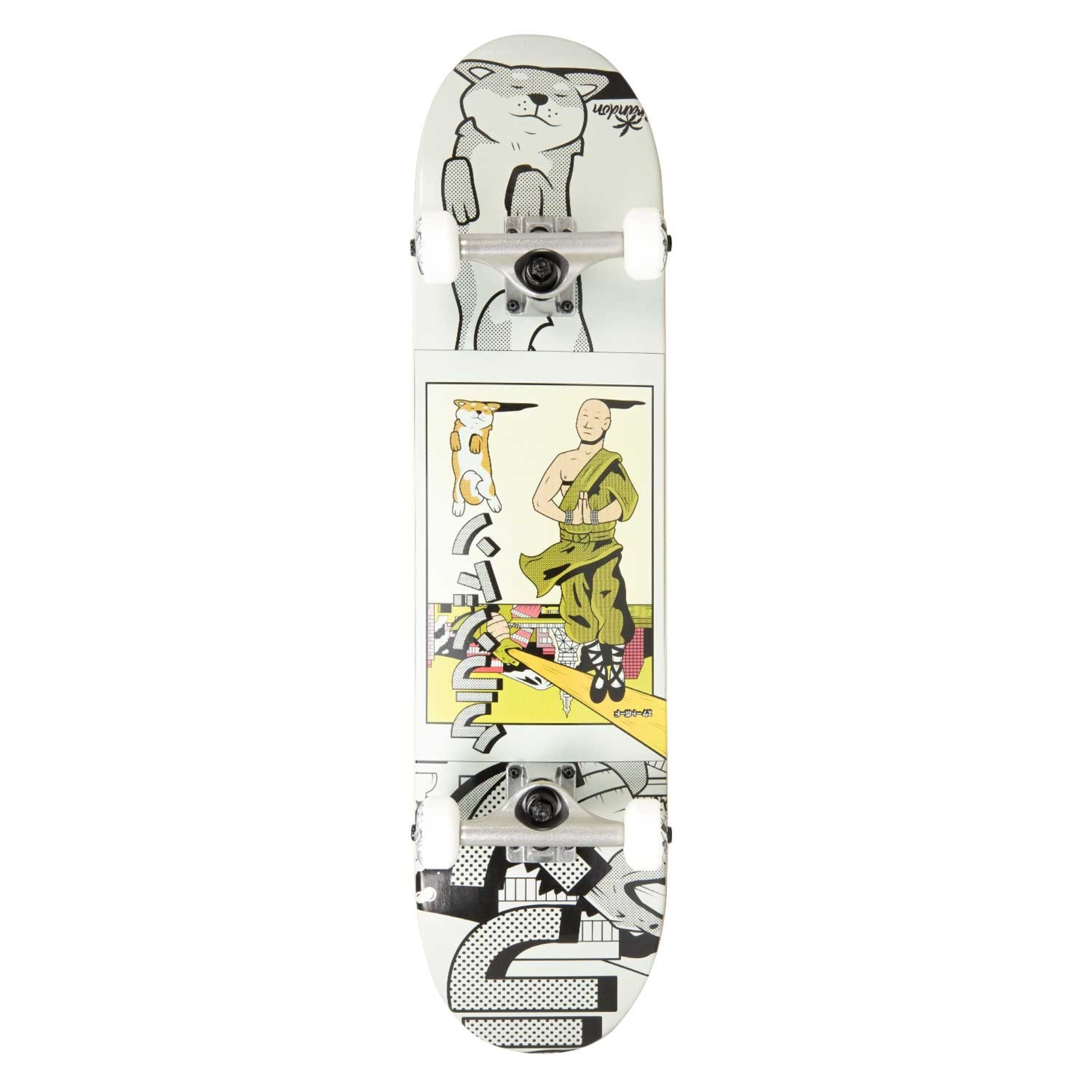 Skate Completo Crandon Skc775zen - blanco-amarillo - 