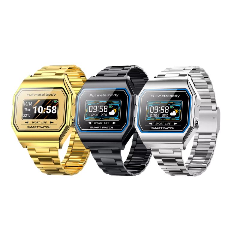 Smartwatch Kw18, 0.96'', Frequência Cardíaca 24/7, Calorias E Distância Percorrida, Modo Multidesportivo, Notificações: Chamada, Sms, Redes Sociais - Prateado