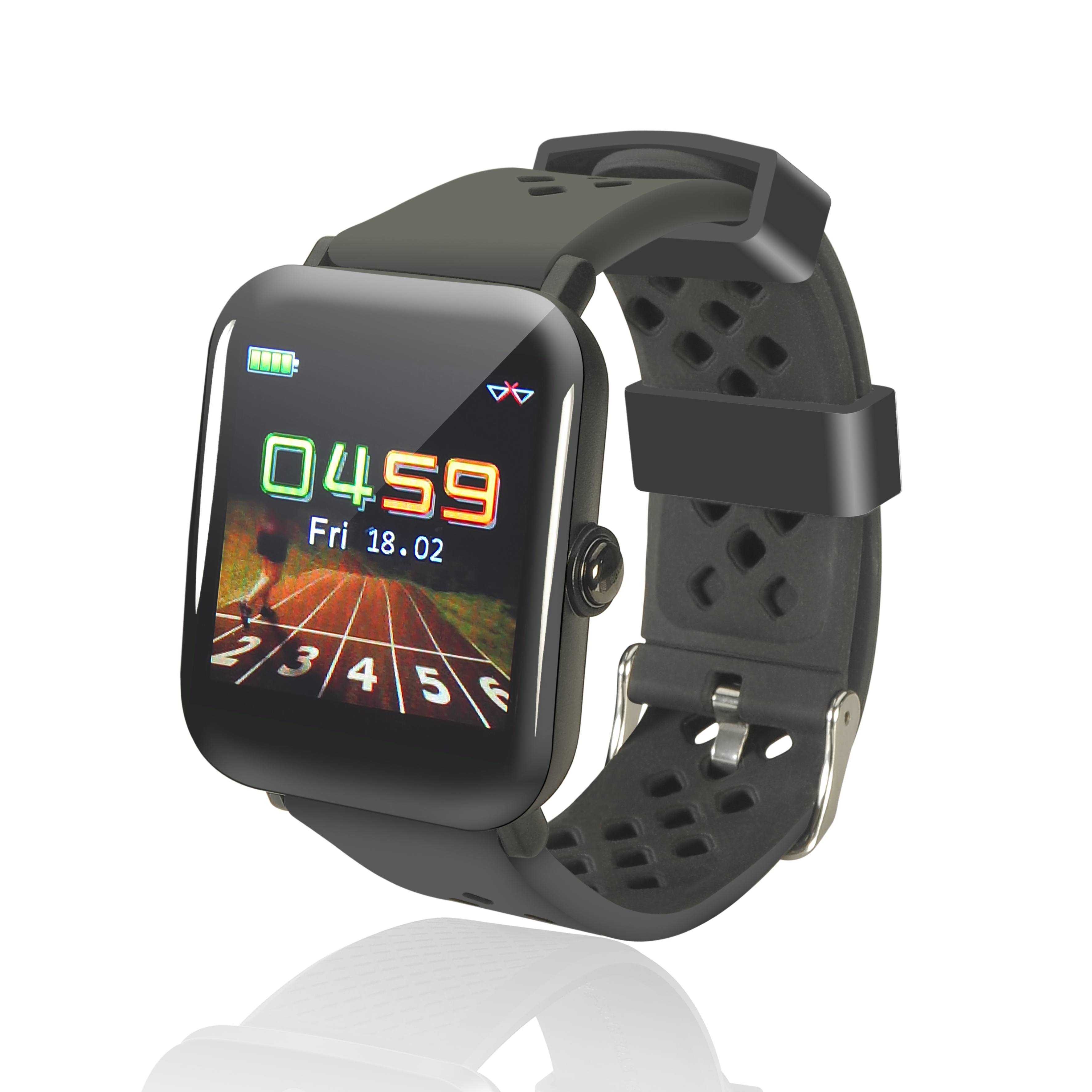 Reloj Inteligente Smartwatch Deportivo Cuadrado  Negro