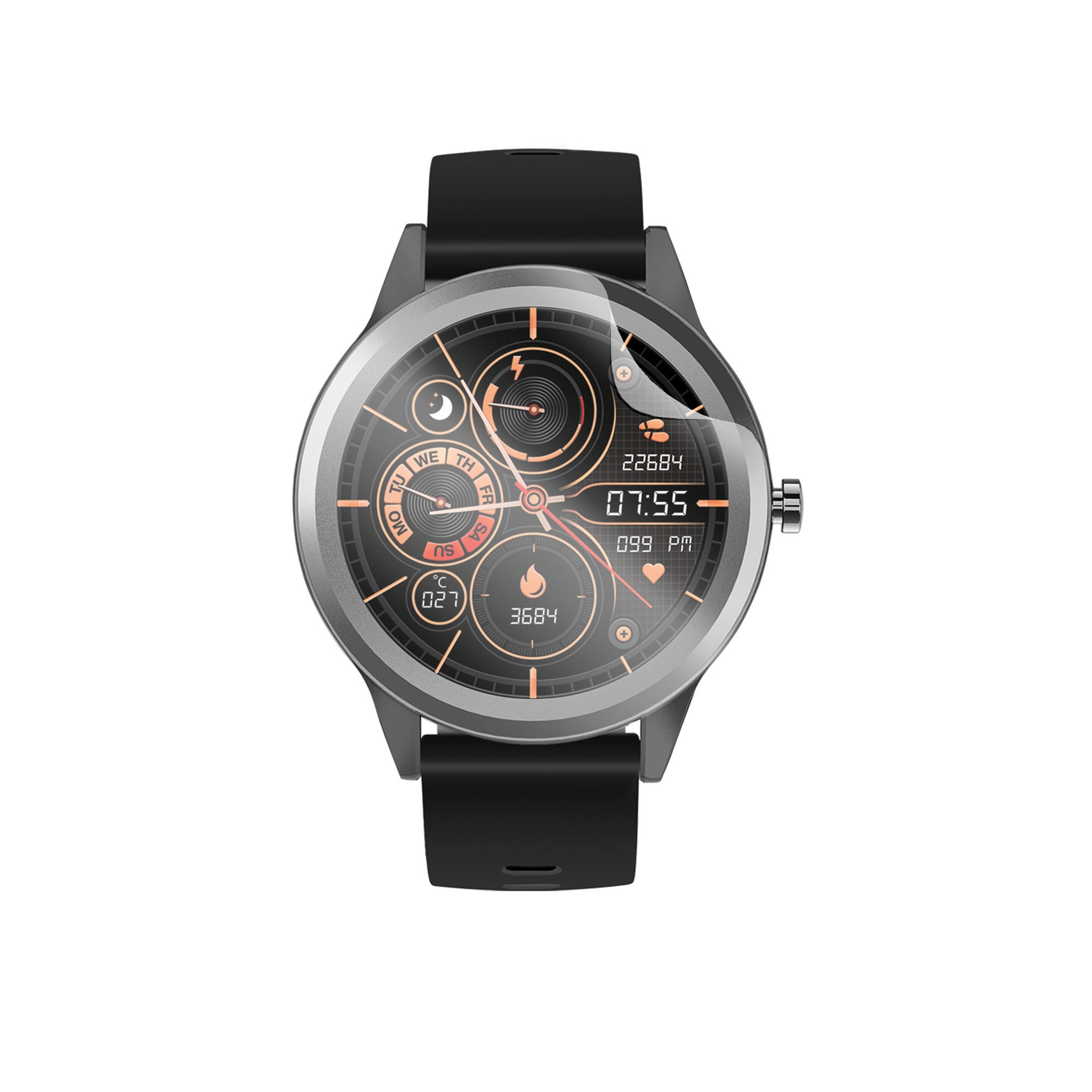 2 Protectores Smartwatch Para Ksix Globe - transparente - 