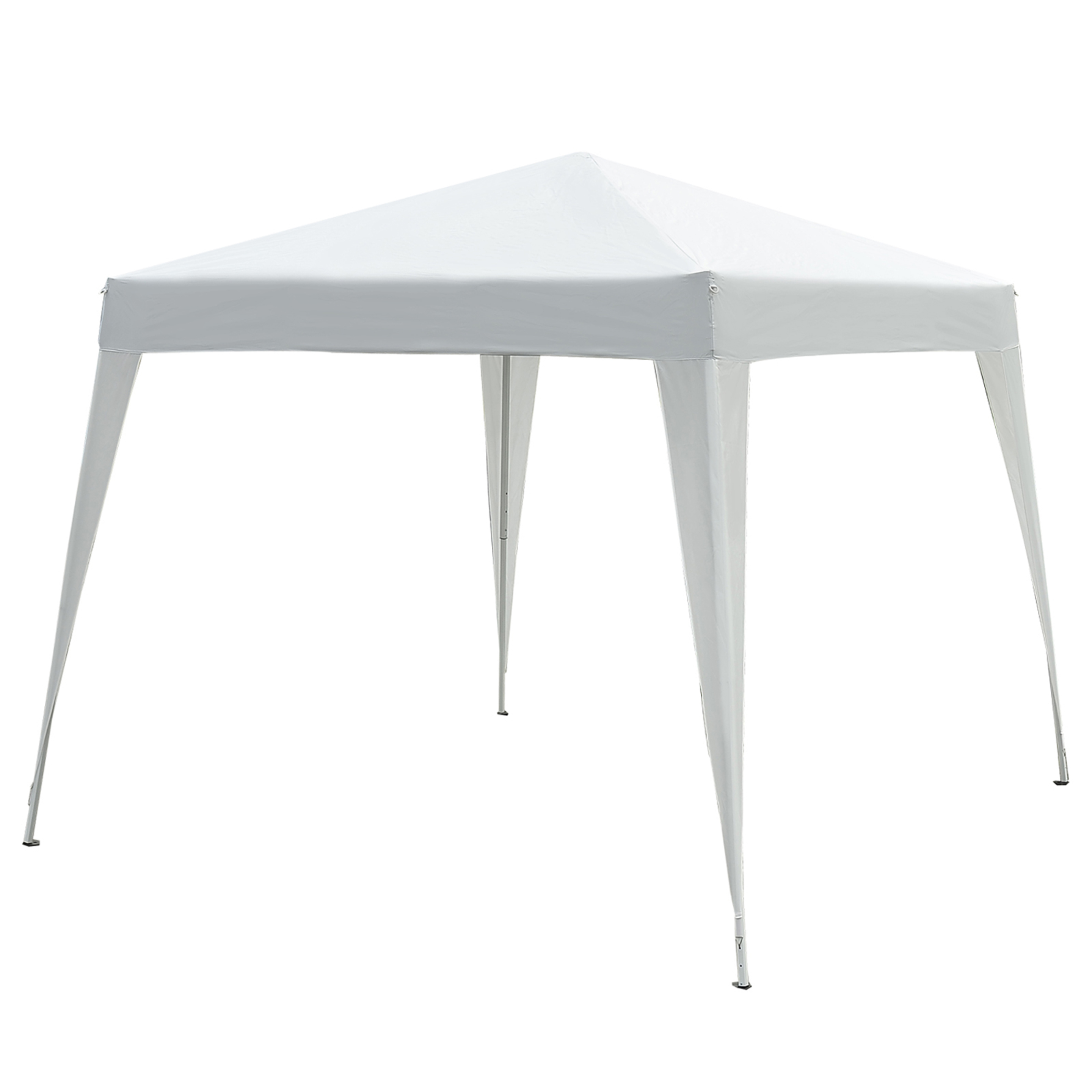 Outsunny® Carpa Cenador Plegable Para Exterior Blanco-gris Acero Y Oxford 3 X 3m
