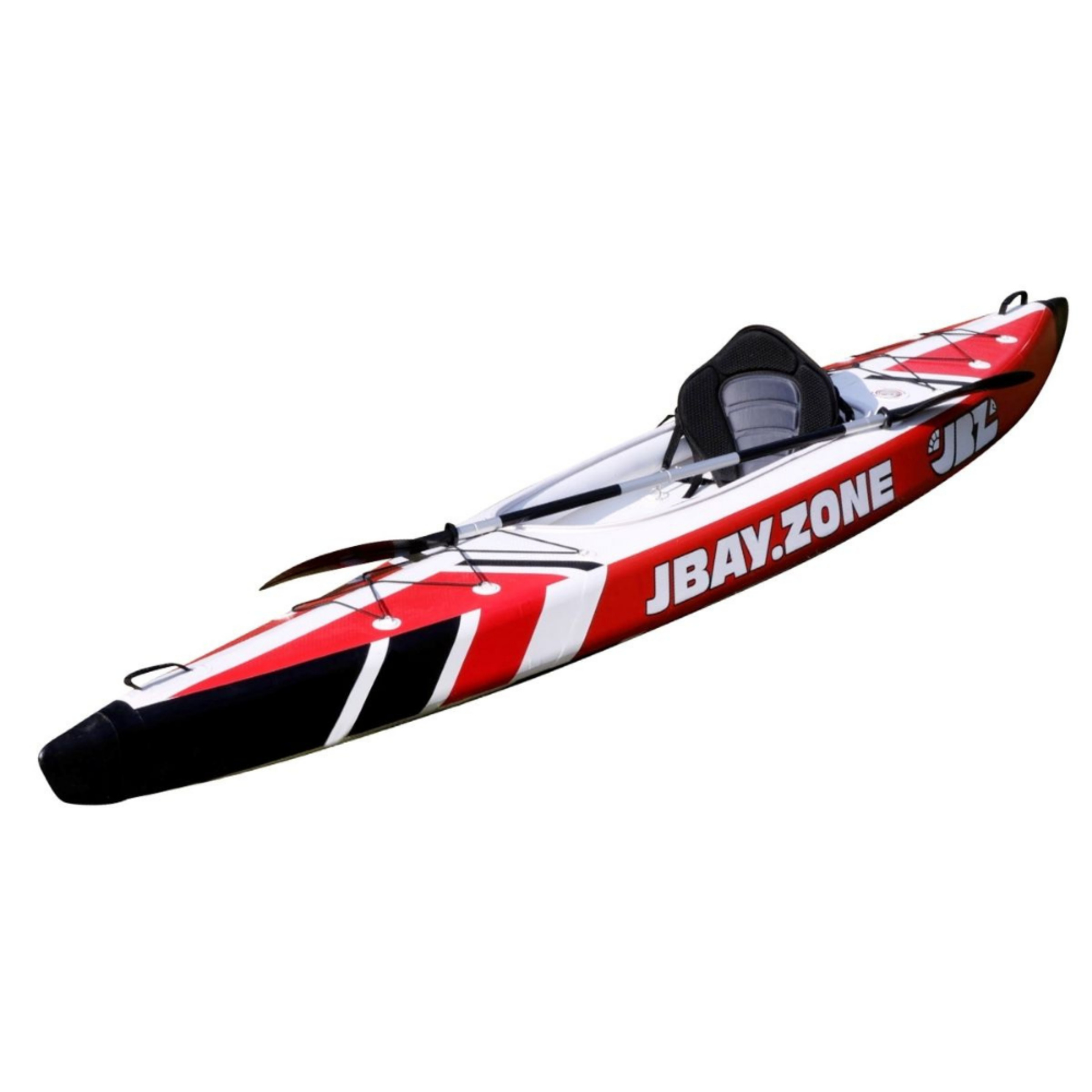 Kayak Hinchable 1 Plaza Jbay.zone V-shape Mono Enteramente En Drop-stitch - blanco-rojo - 