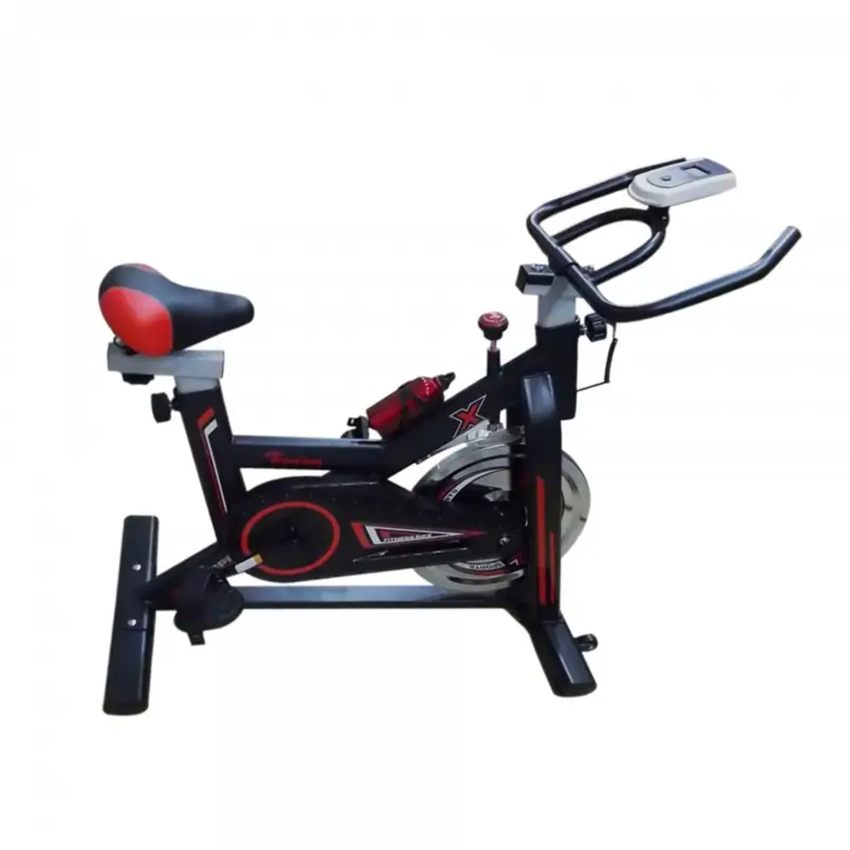Bicicleta Spinning Deportium Xblack - Negro/Rojo - Bicicleta Spinning   Xblack  MKP
