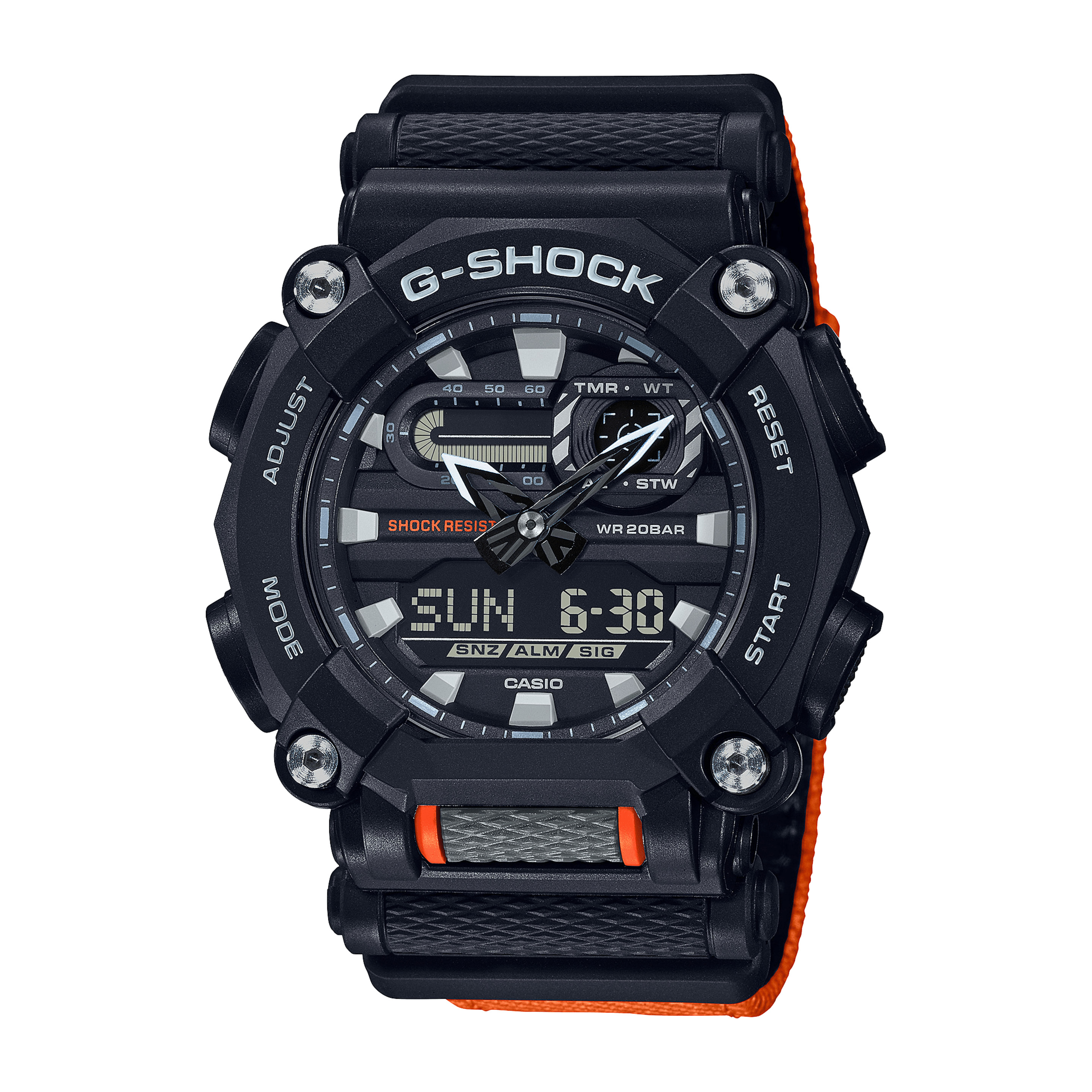 Reloj G-shock Ga-900c-1a4er - negro-naranja - 
