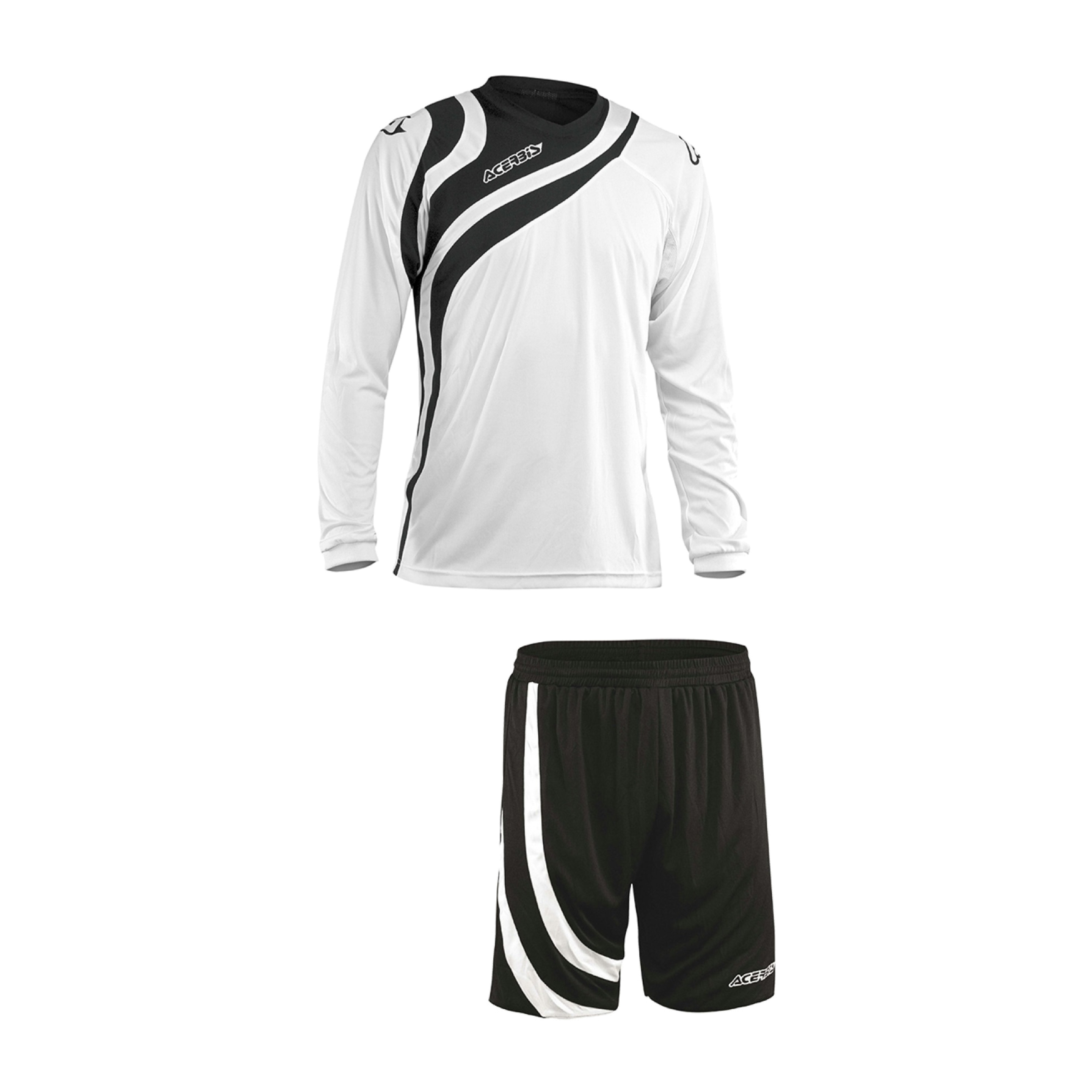 Kit Acerbis Alkman (Camiseta Manga Larga + Pantalón) - blanco-negro - 