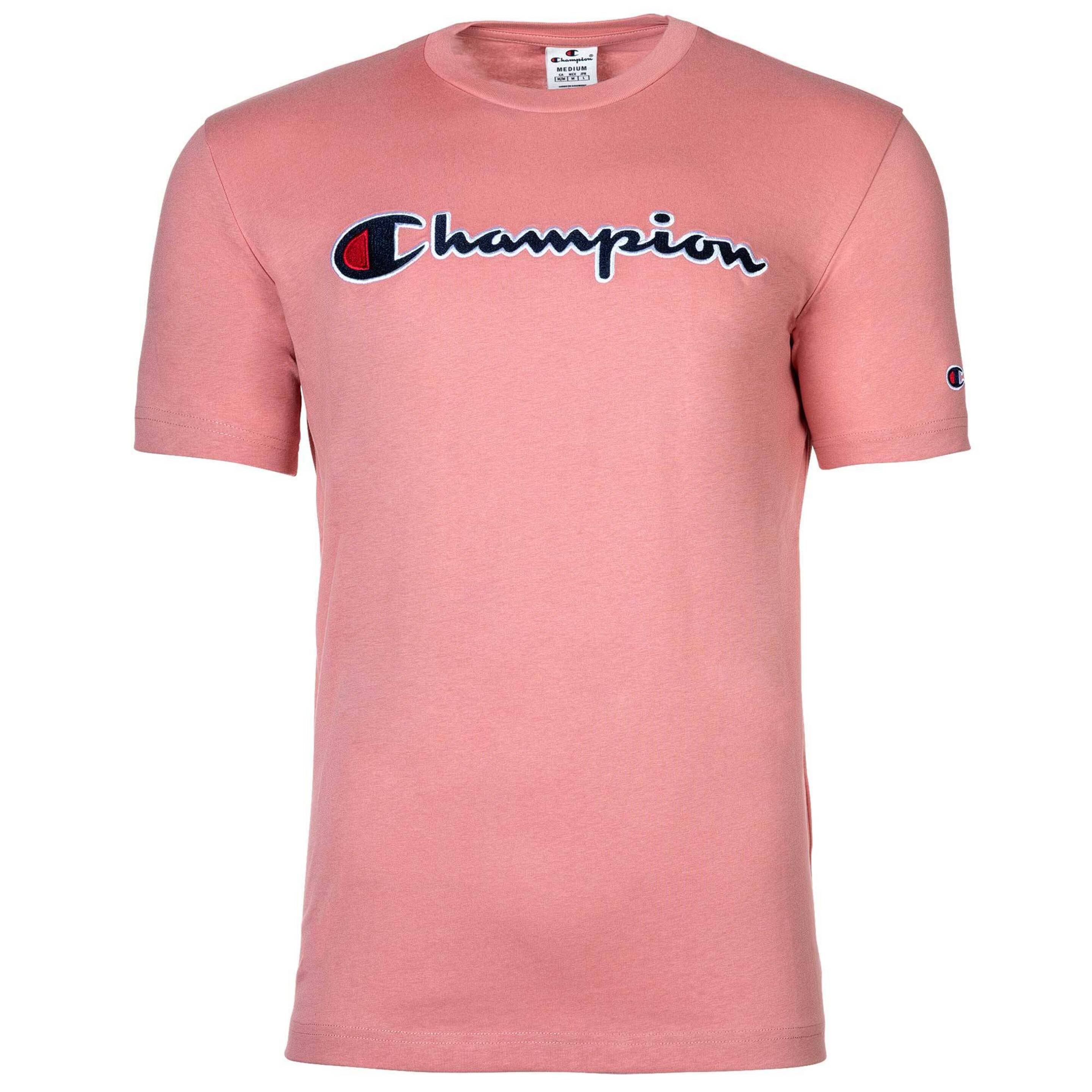 Camiseta De Manga Corta Champion Corte Regular - rosa - 