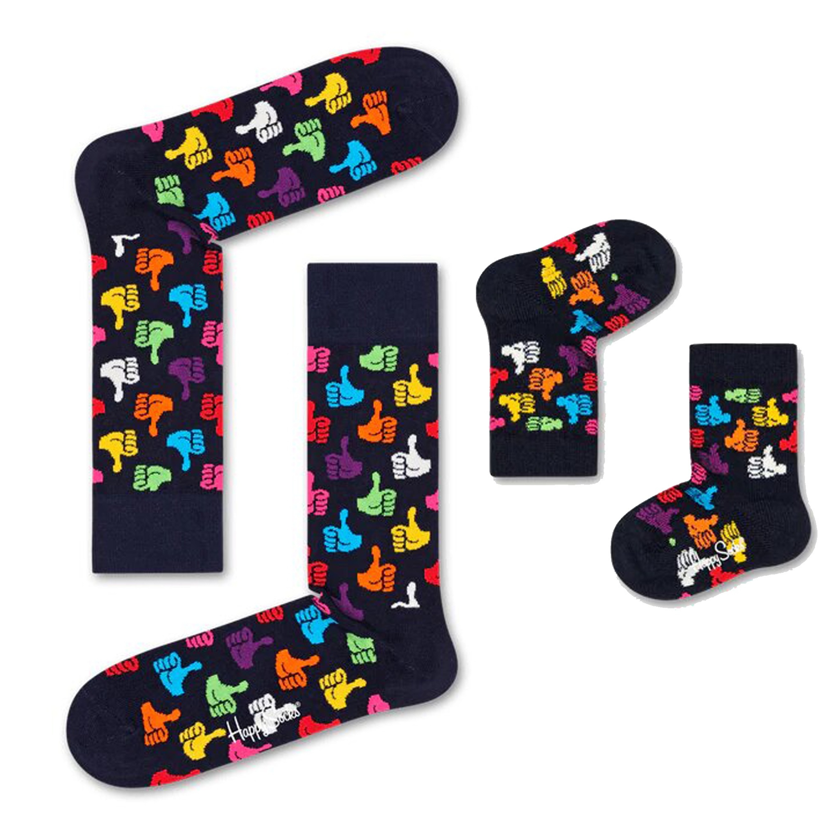 Par De Meiass Happy Socks Mini Me Confetti Palm