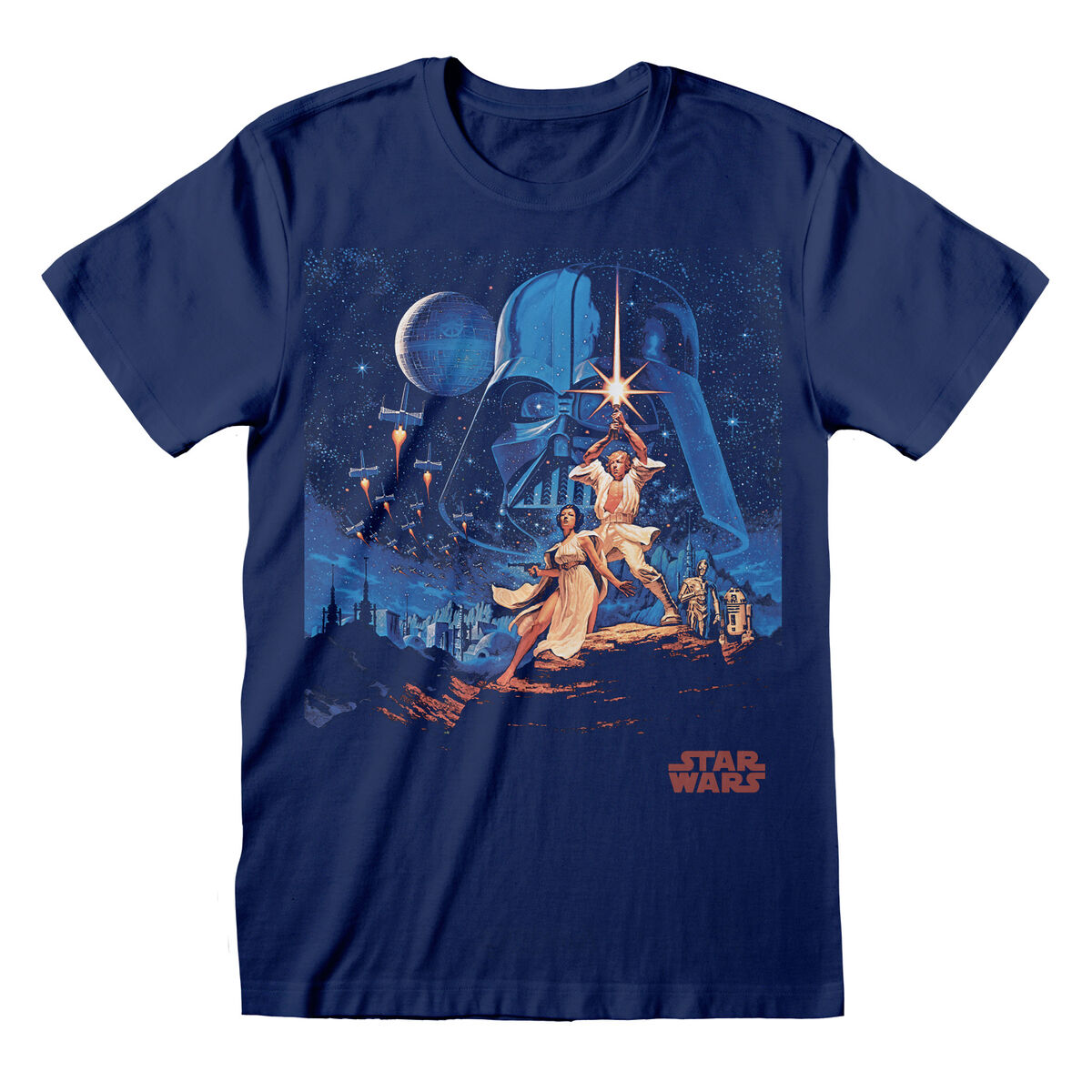 Camiseta De Manga Corta Star Wars New Hope Vintage - azul-marino - 