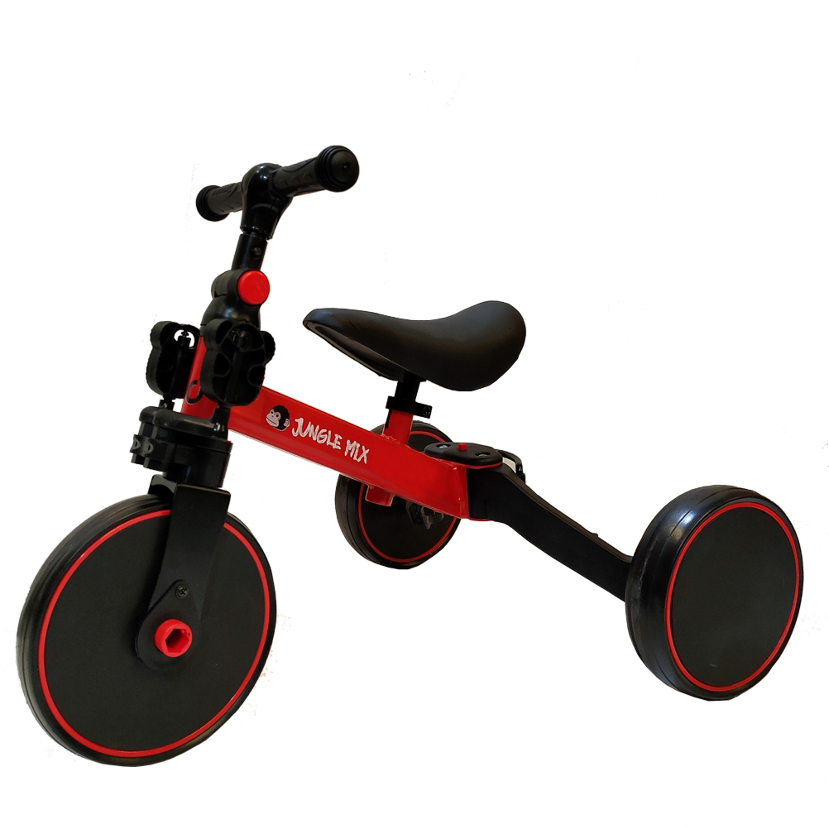 Triciclo Infantil Convertible 3 En 1 Jungle Mix Rojo Biwond