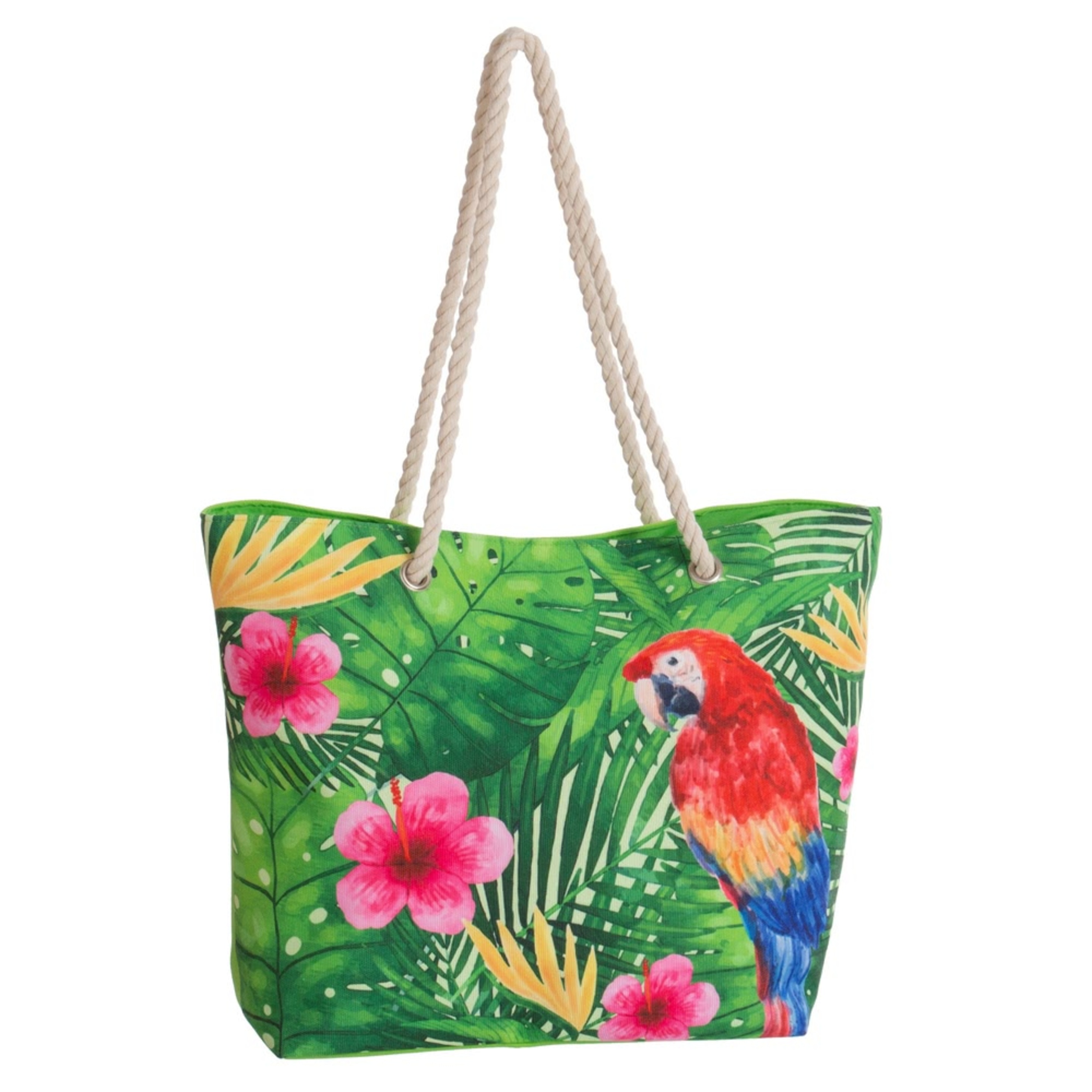 Bolso Loros Verde Tela De 51x16x36 Cm