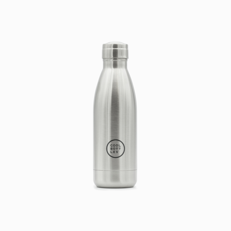 Garrafa Térmica Em Aço Inoxidável Metallic Silver - Cool Bottles