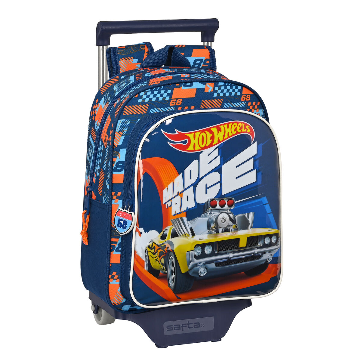 Mochila Escolar Con Ruedas Hot Wheels Speed Club