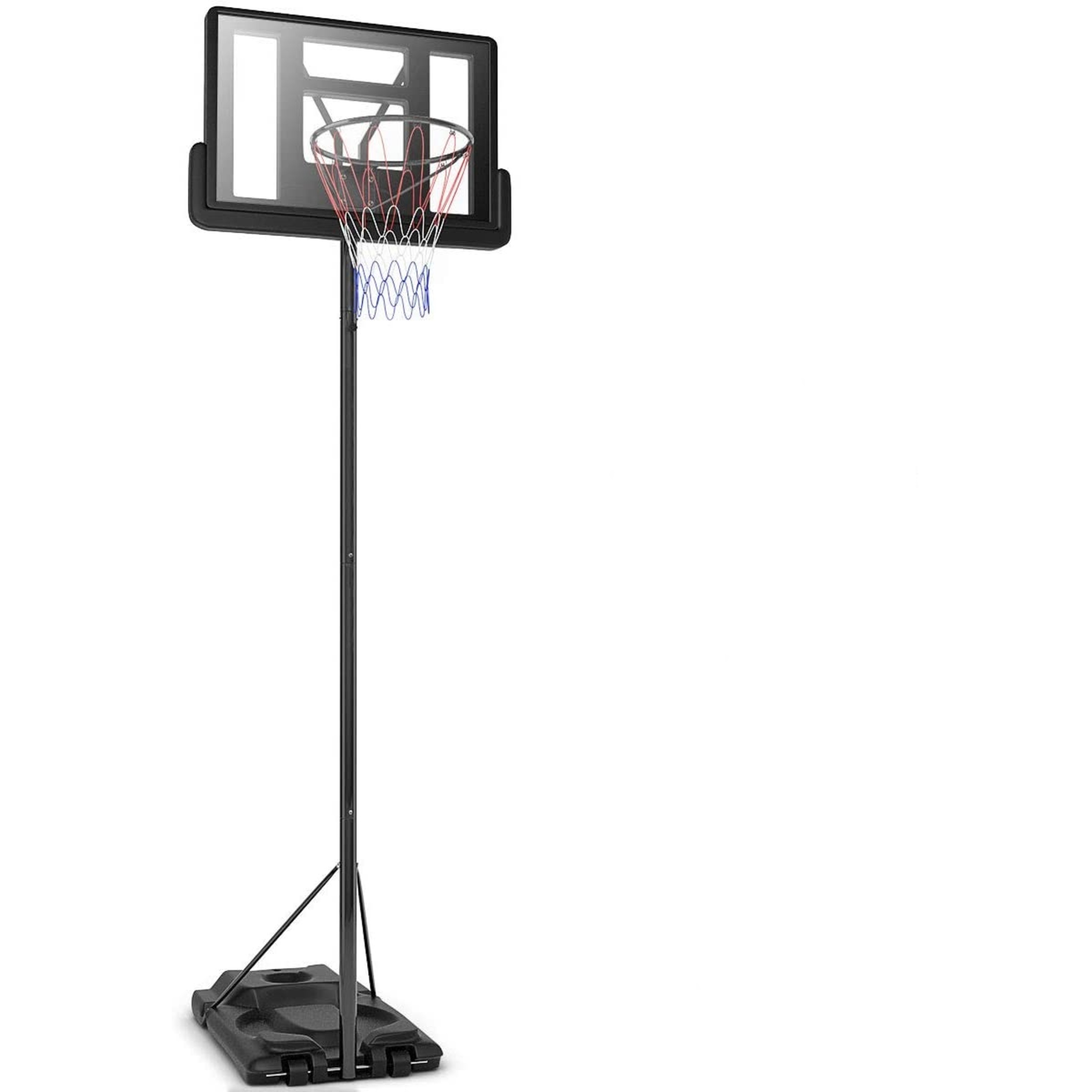 Soporte Aro De Baloncesto Regulable Con Red De Nylon