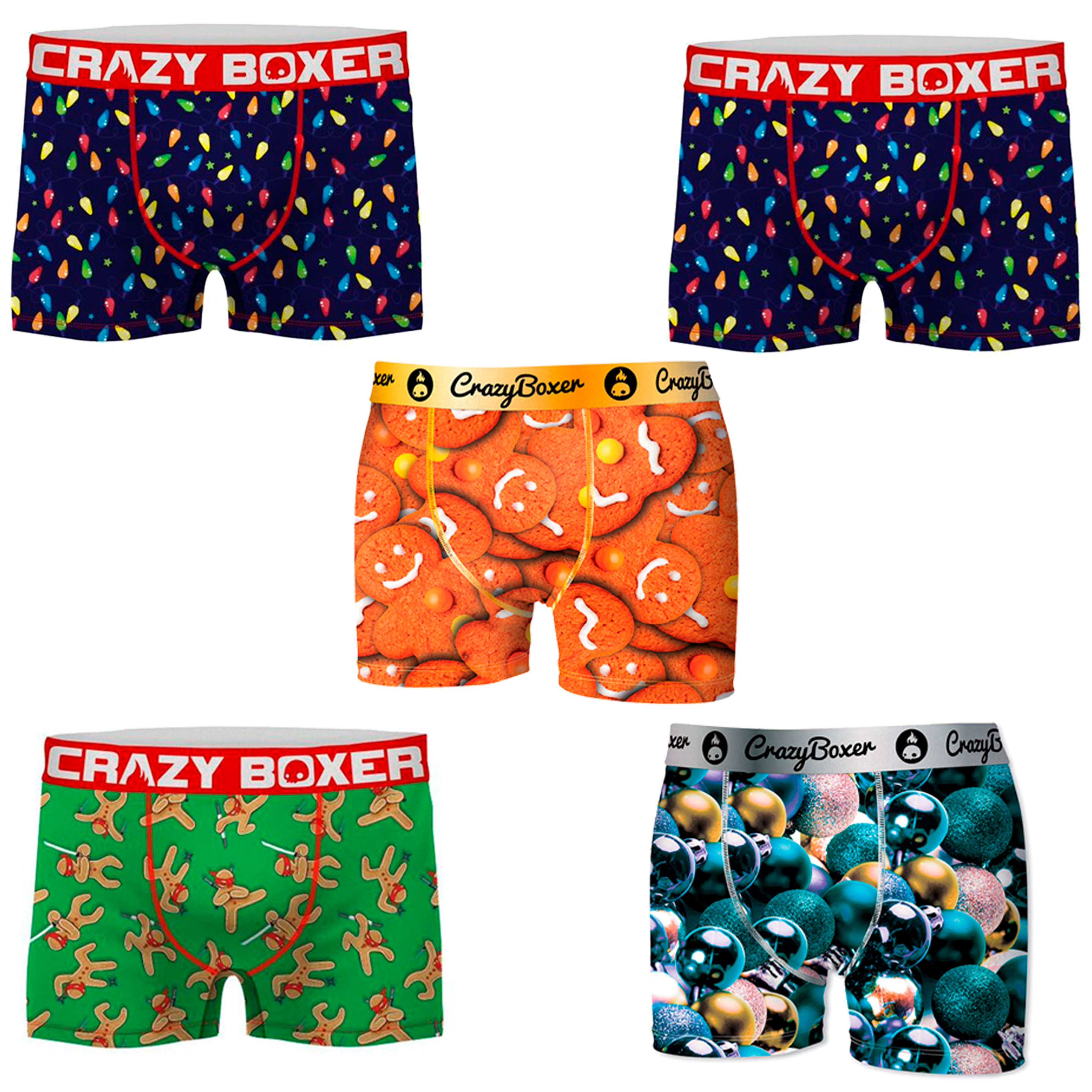 Pack 5 Calzoncillos Crazy Boxer Estampados Aleatorios