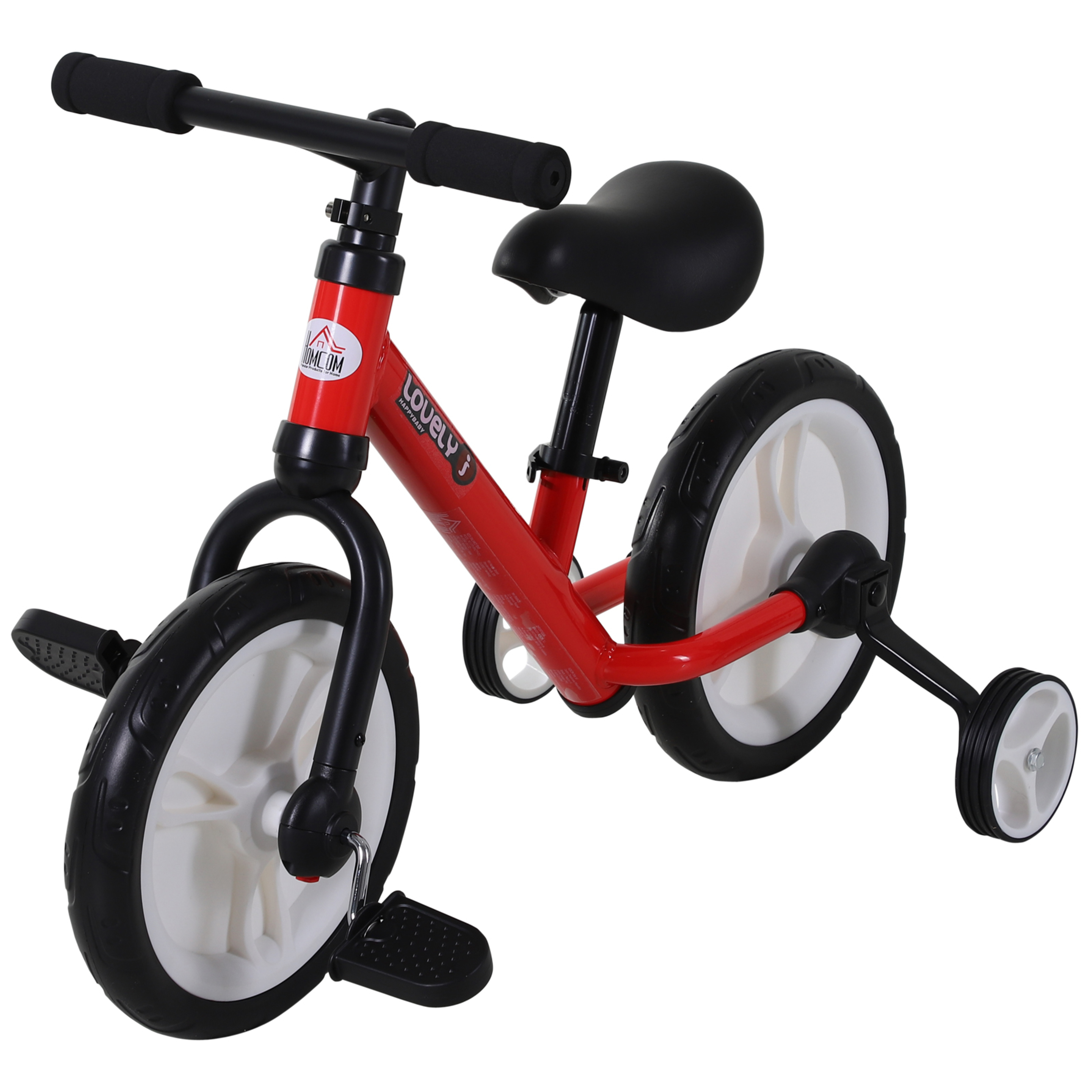 Homcom Bicicleta 2 En 1 De Equilibrio Con Pedales