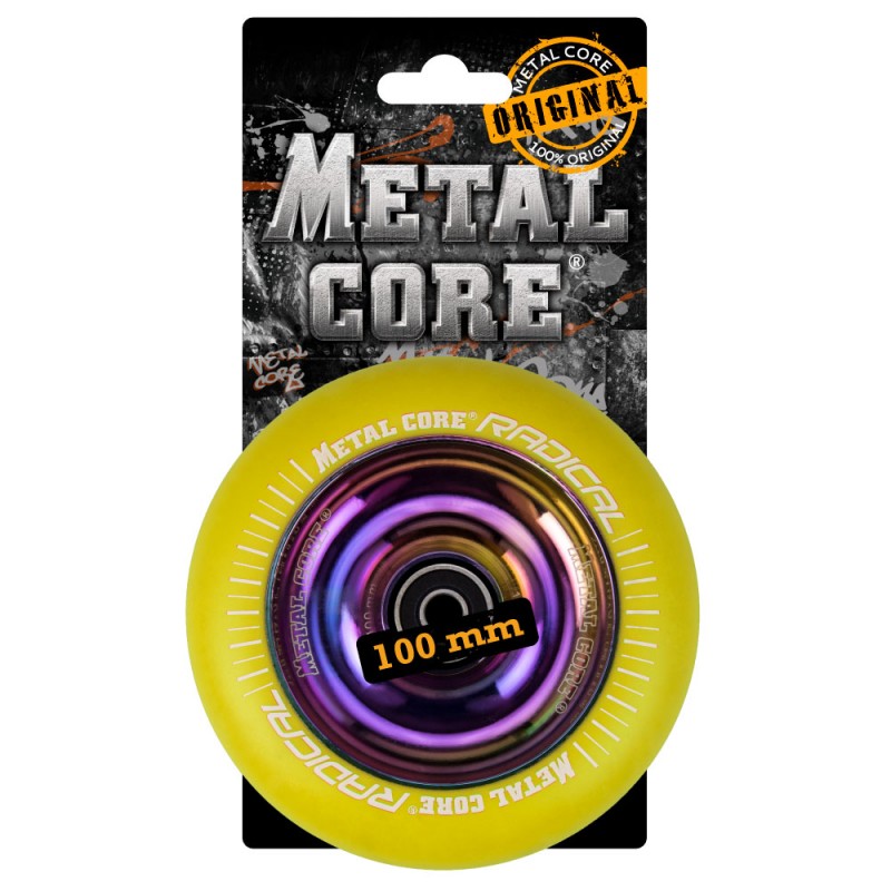 Ruedas Metal Core Radical Nucleo Rainbow Ref. Rye100rw - Pieza De Recambio Patinete  MKP