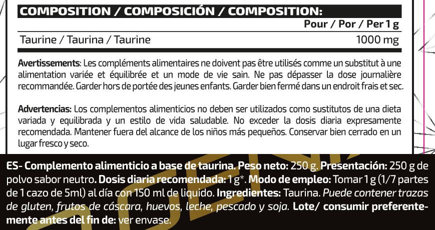 Taurina Io.genix Pure Taurine - 250g