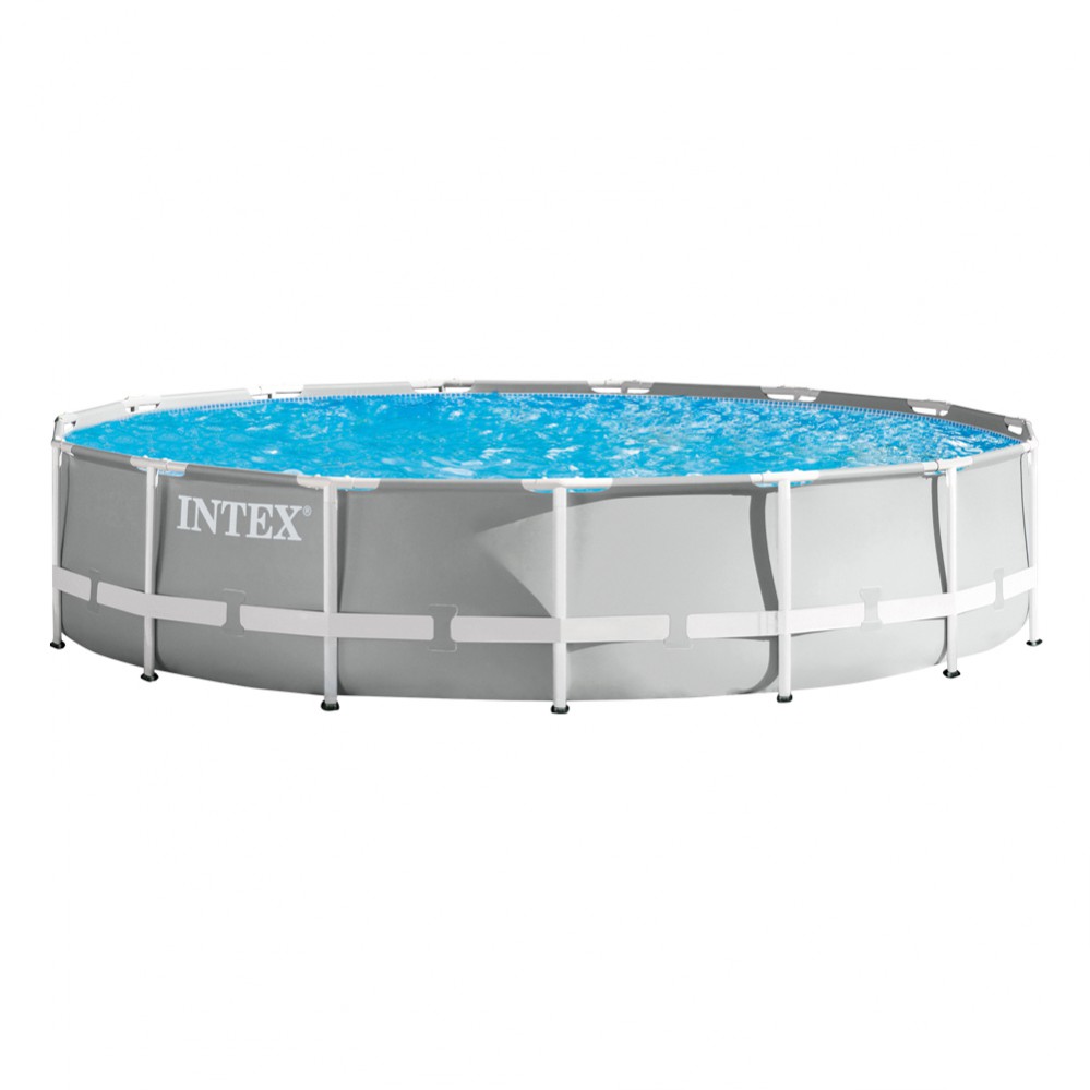 Piscina Redonda Sobre O Solo Intex Gama Prisma Frame 457x107 Cm Com Bomba