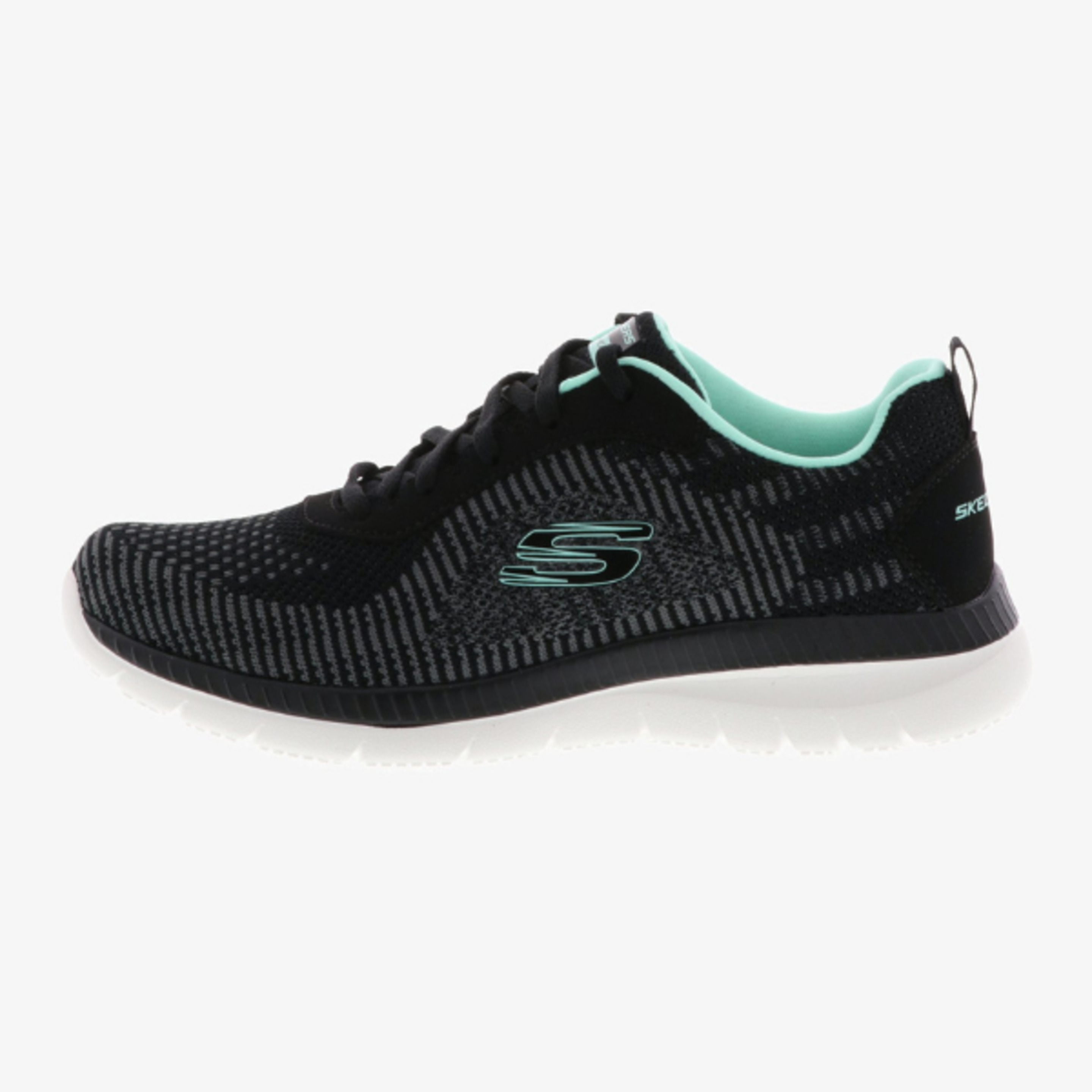 Skechers Bountiful-purist. Black/turquoise. 149220/bktq. - Negro/Turquesa - Zapatillas Deportivas Mujer.  MKP