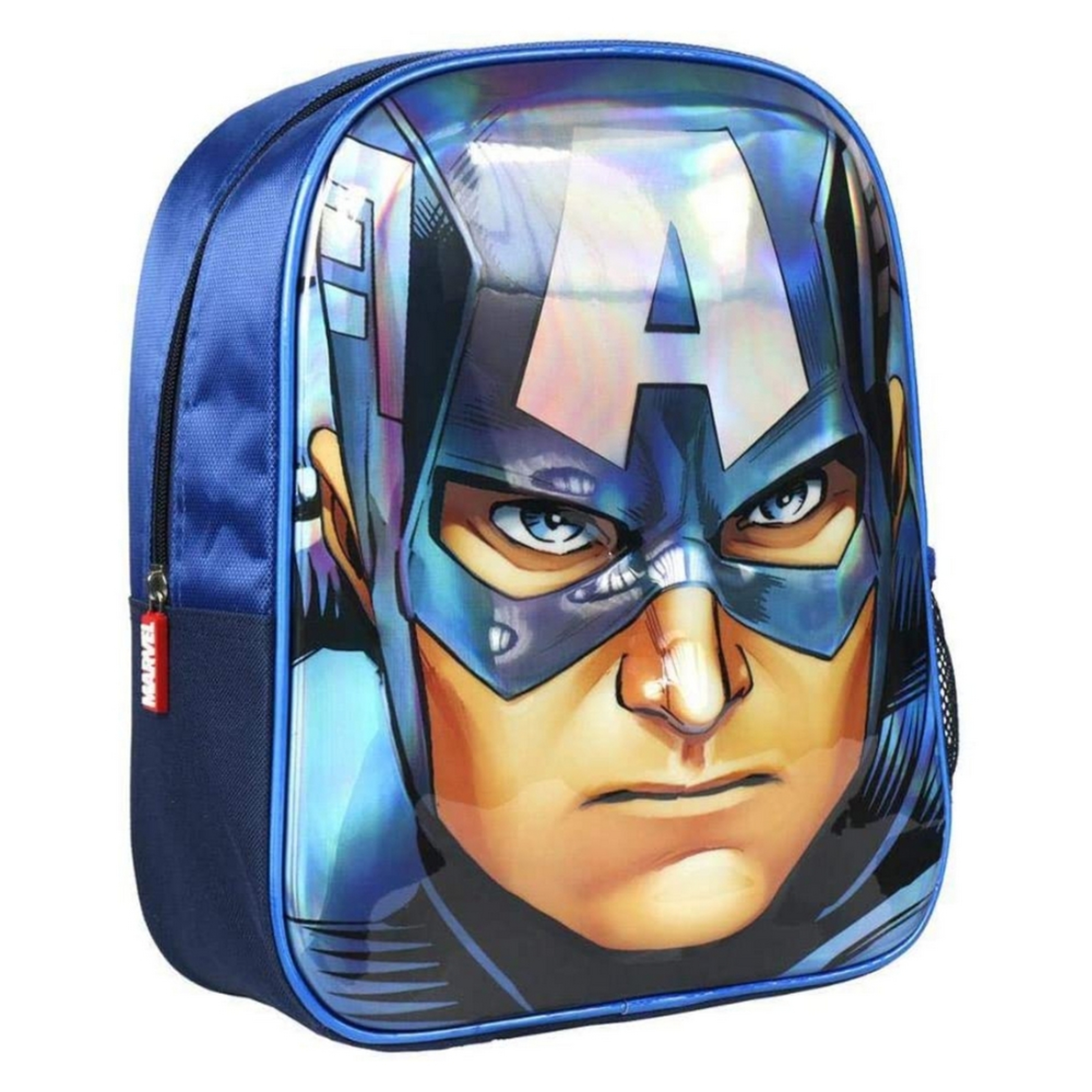 Mochila Capitán América Con Forma 3d - azul - 