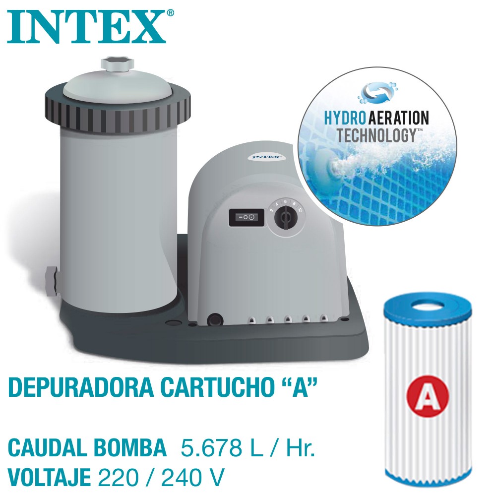 Piscina Redonda Con Depuradora Greywood Intex 549x122 Cm