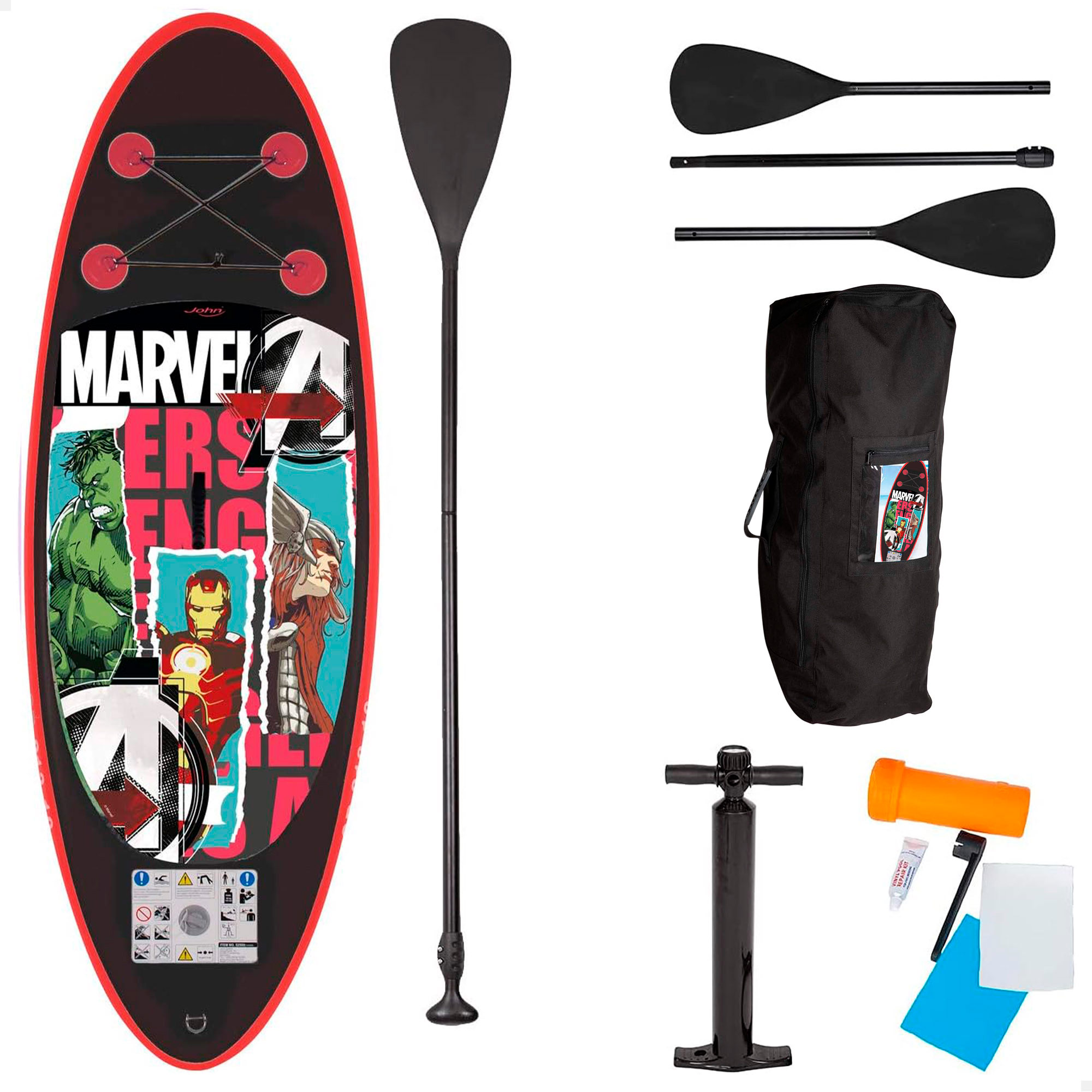Tabla Paddle Surf Hinchable Marvel Avengers Aktive - negro - 