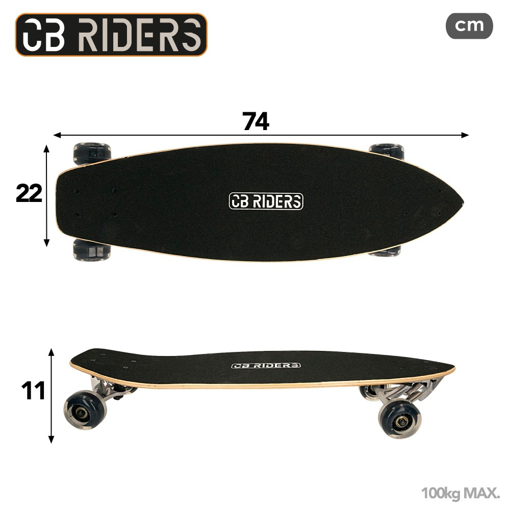 Skateboard 4 Ruedas Cb Riders 74 Cm  MKP