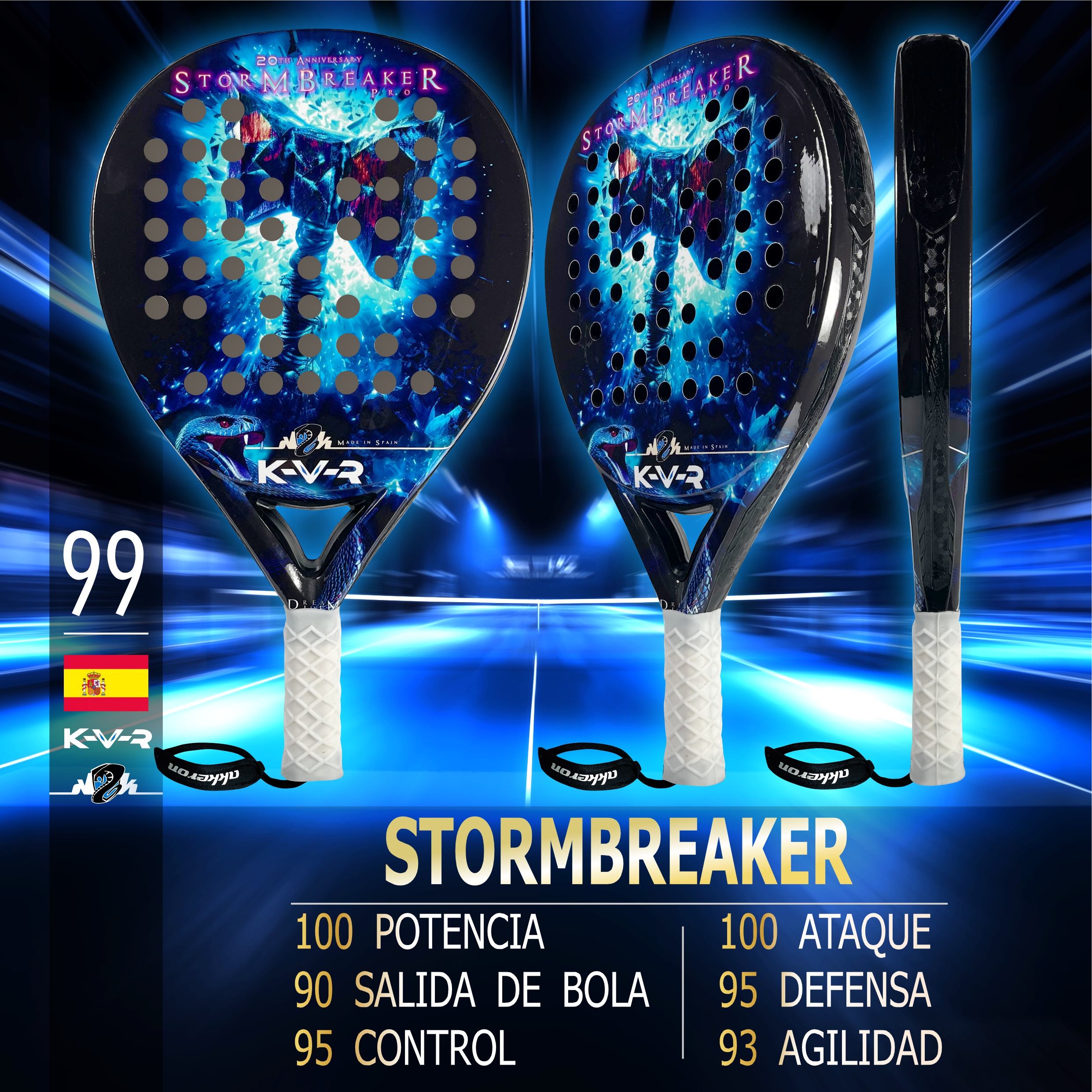 Akkeron Storm Breaker 20ª Raquete De Padel