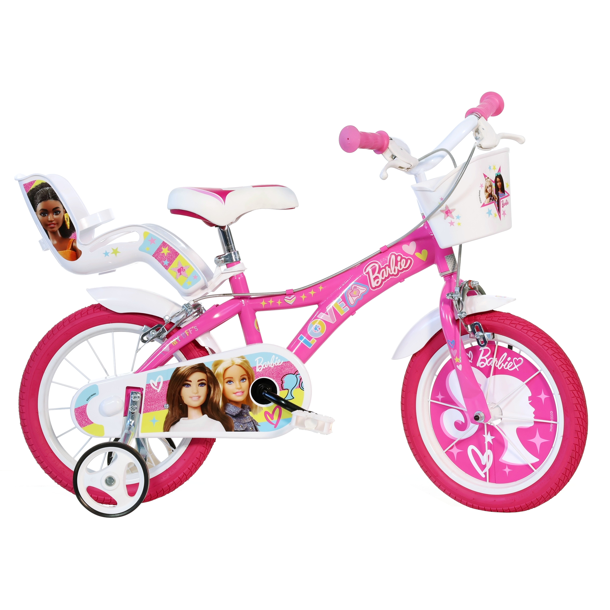 Bicicleta De Criança 14 Polegadas Barbie 4-6 Anos - rosa - 