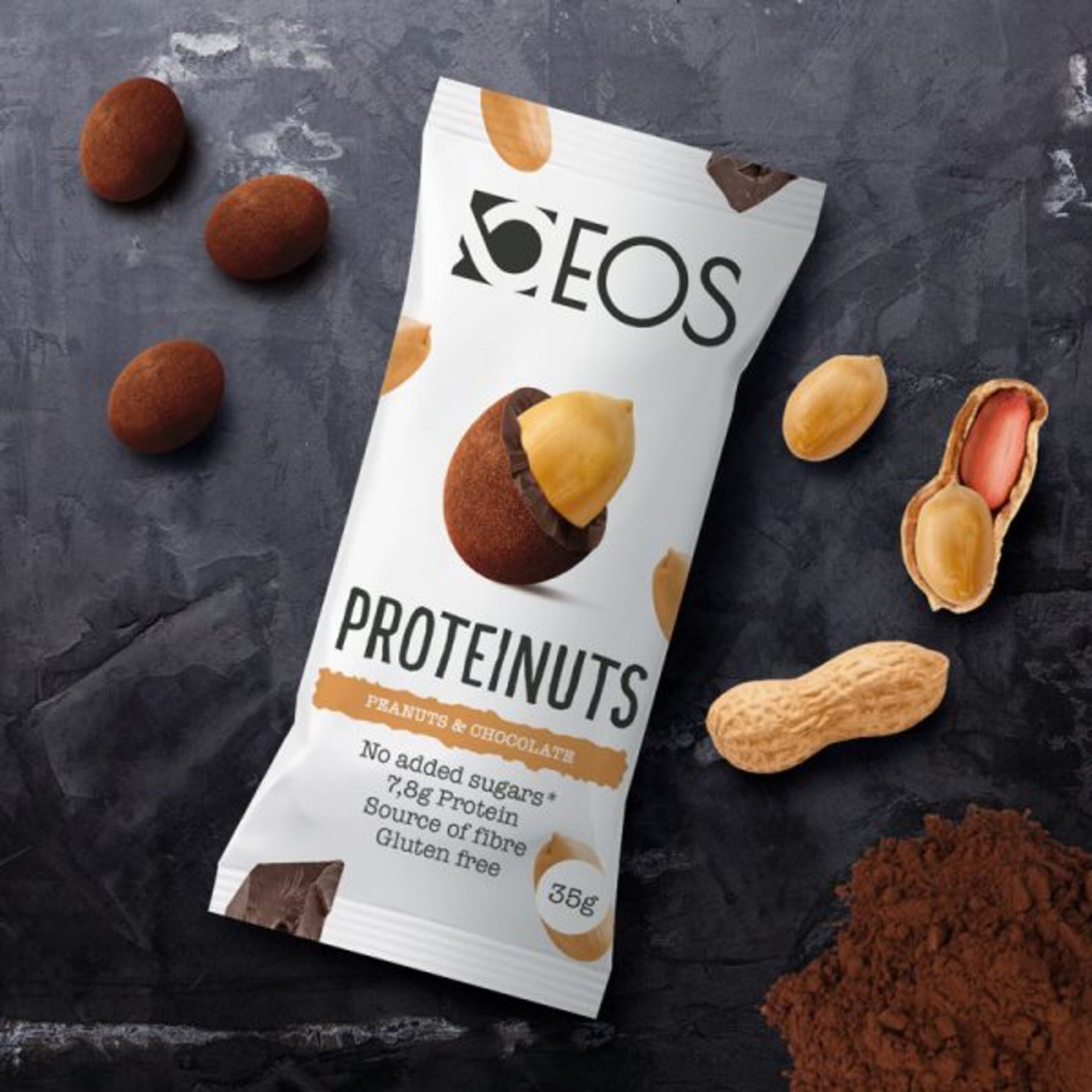 Proteinuts – Cacahuetes Con Chocolate Alto En Proteína Eos - Sabor Chocolate Y Cacahuete  MKP