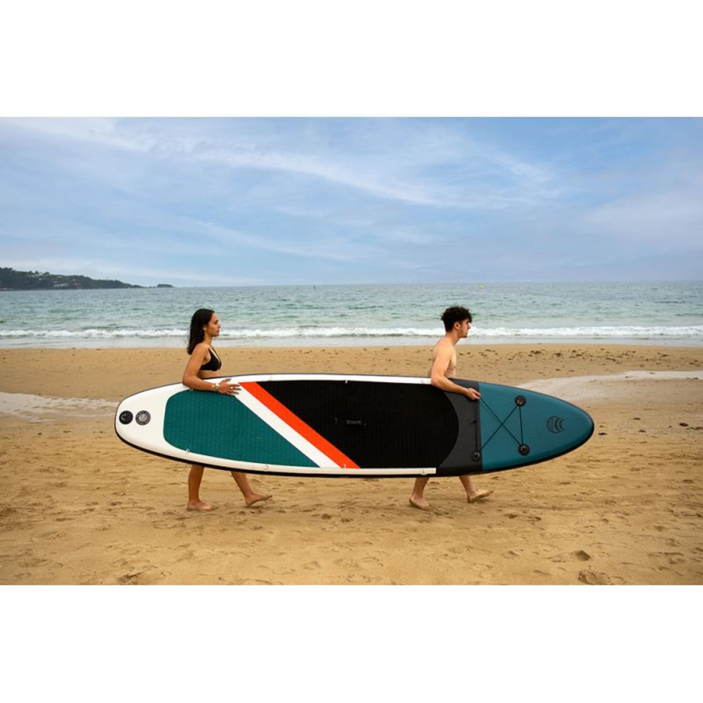 Tabla Paddle Surf Hinchable Adrn Two 12' Con Inflador, Remo, Leash Y Mochila - azul - 