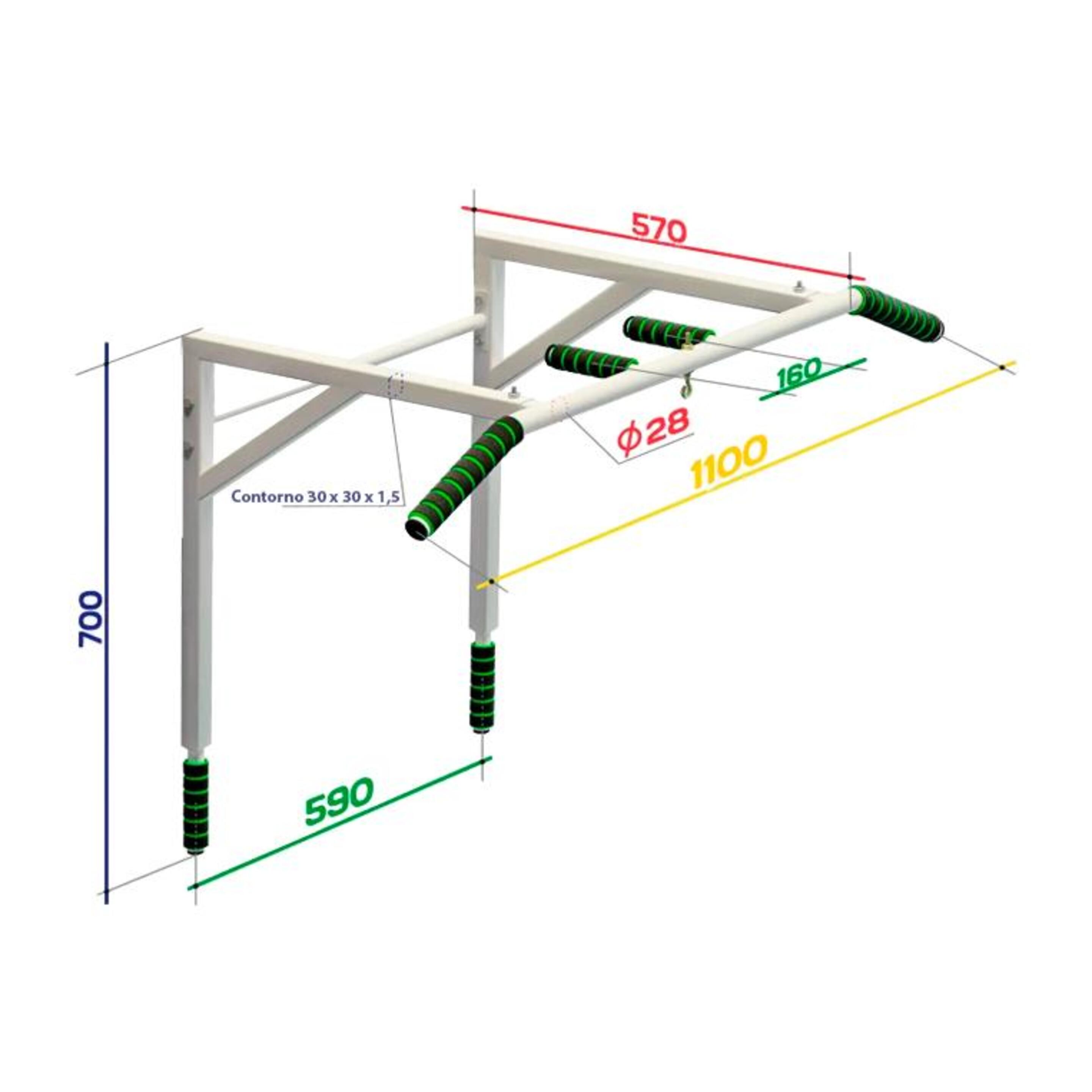 Barra Horizontal De Pared Con Bisagras "2 En 1" Rekrut Spektr