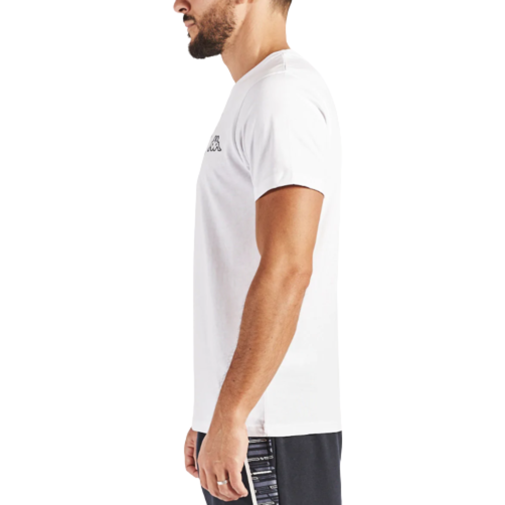T-shirt De Ginástica E Pilates Kappa Godot Em Algodão Homem Branco