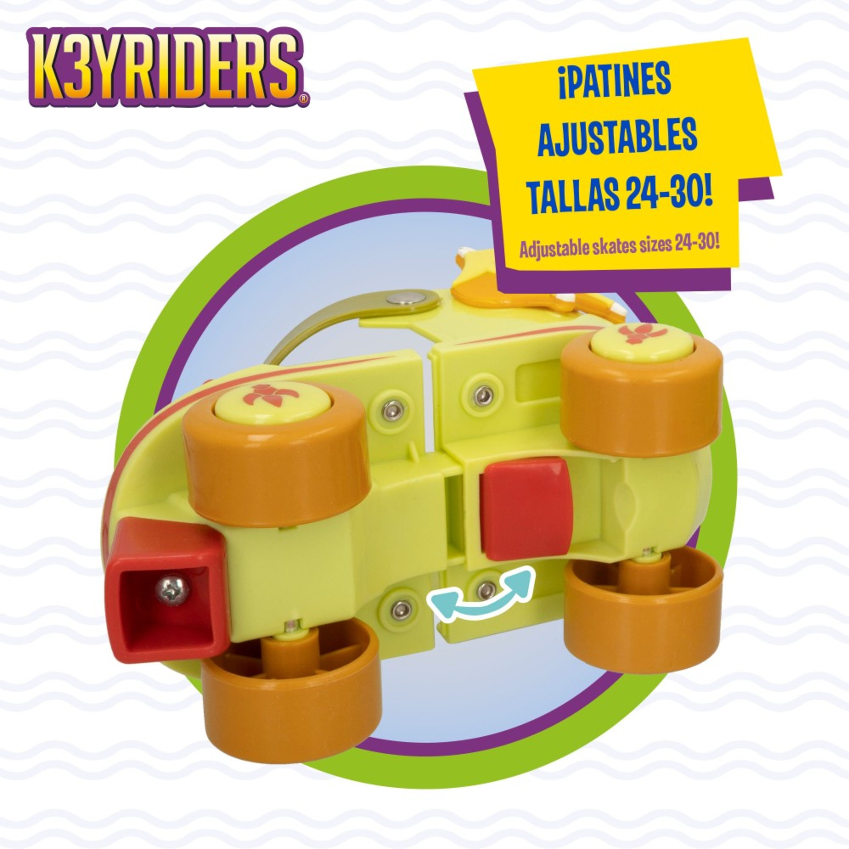 Kit Patines 4 Ruedas De Dragón Talla 24-30 K3yriders - Multicolor  MKP