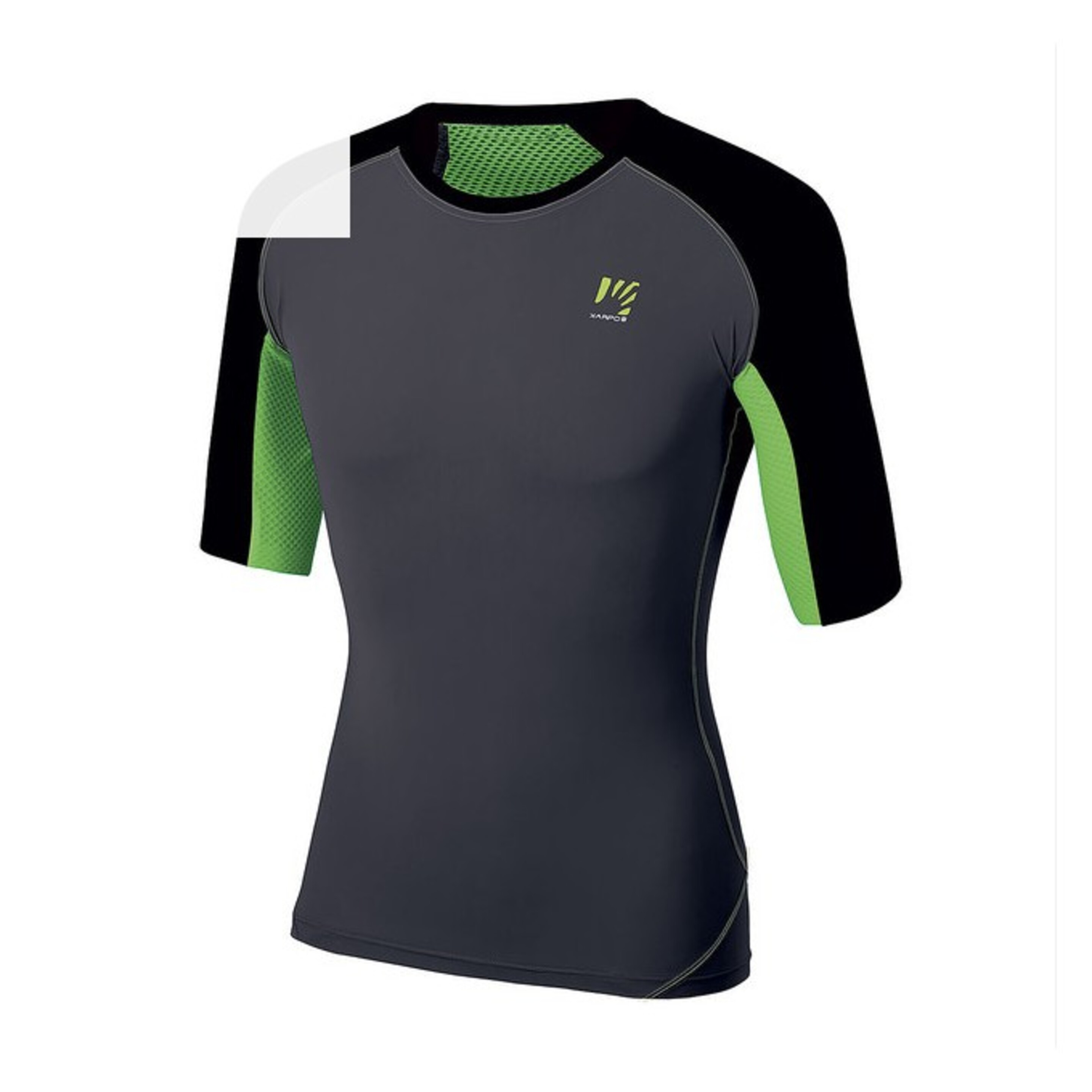 Camiseta Karpos Lavaredo Dark Grey/green Fluo