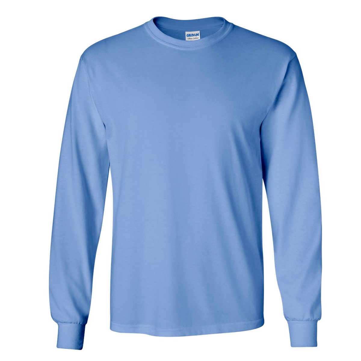 Camiseta Básica De Manga Larga Gildan - azul-cielo - 