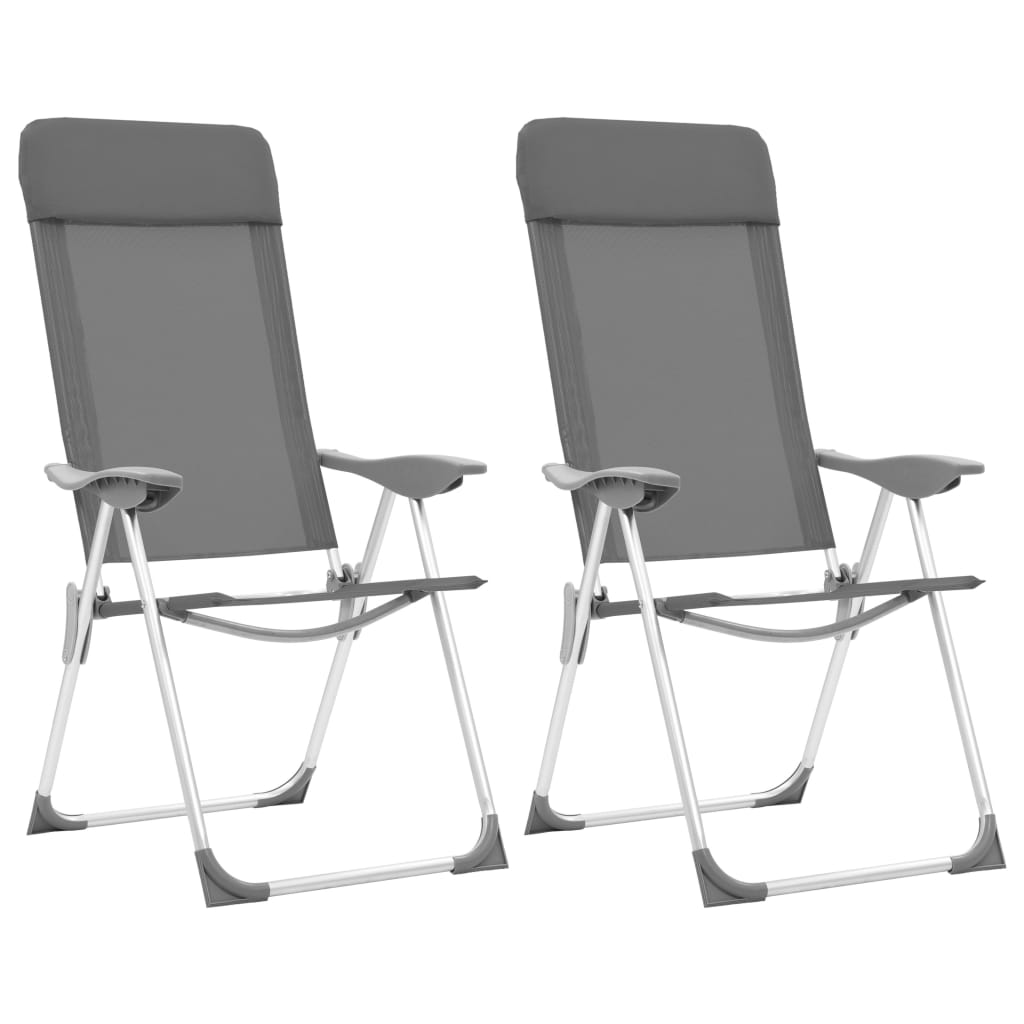 Cadeira Campismo Vidaxl - gris - 