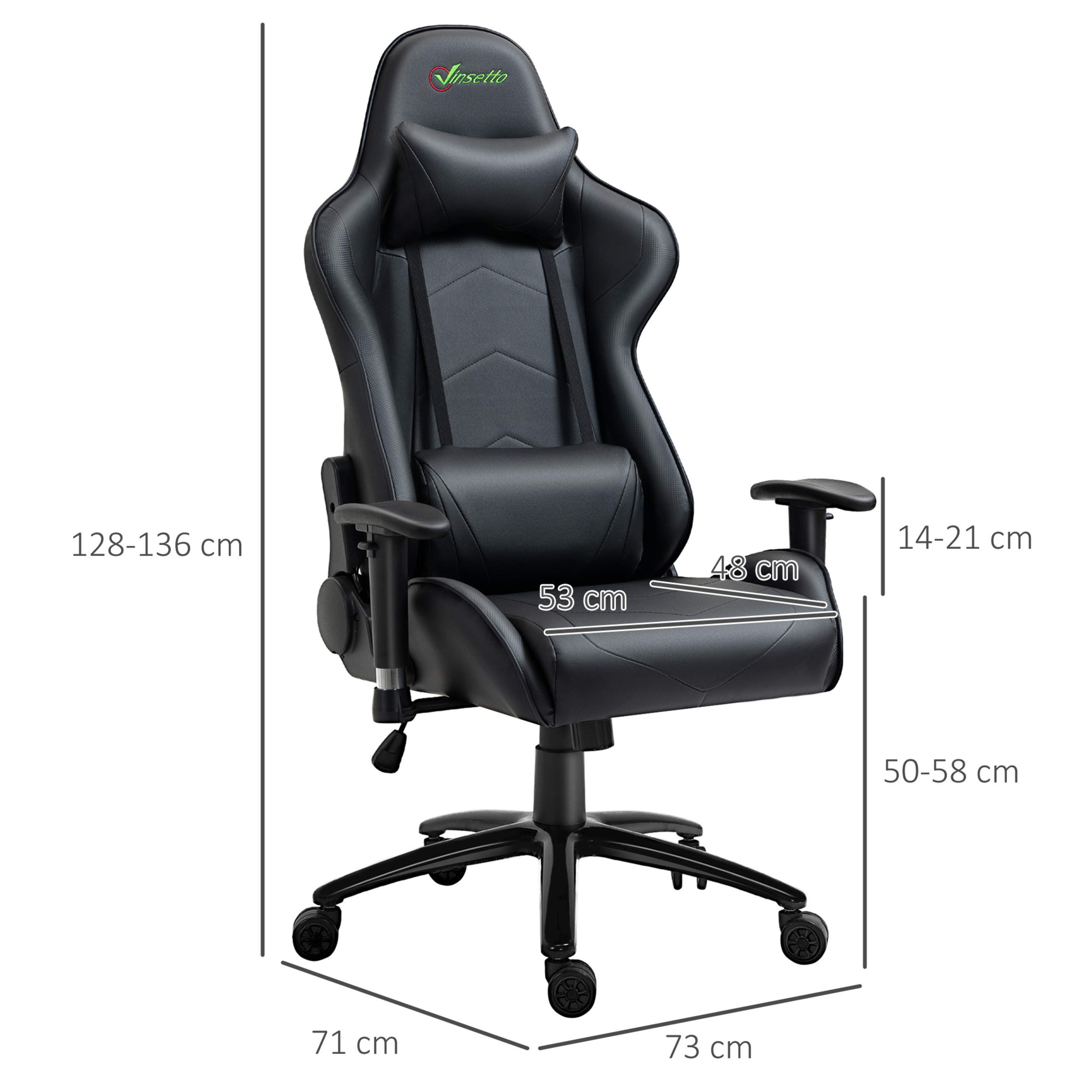 Silla Gaming Vinsetto 921-497bk