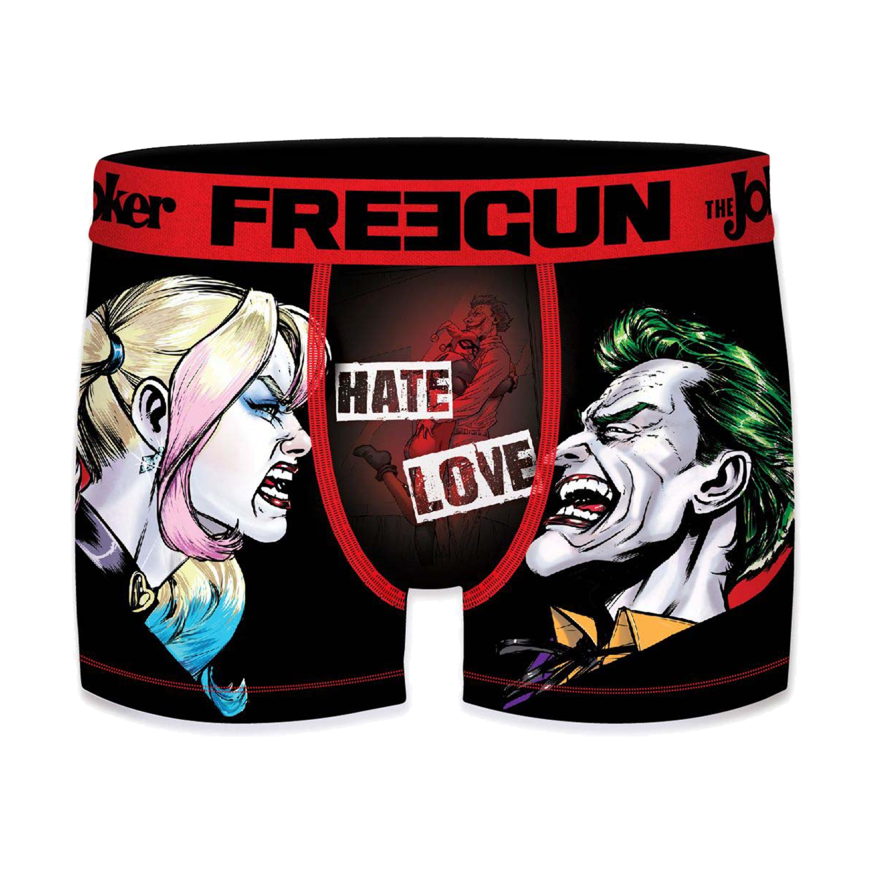 Cueca Freegun Joker E Harley Quinn Para Menino - multicolor - 