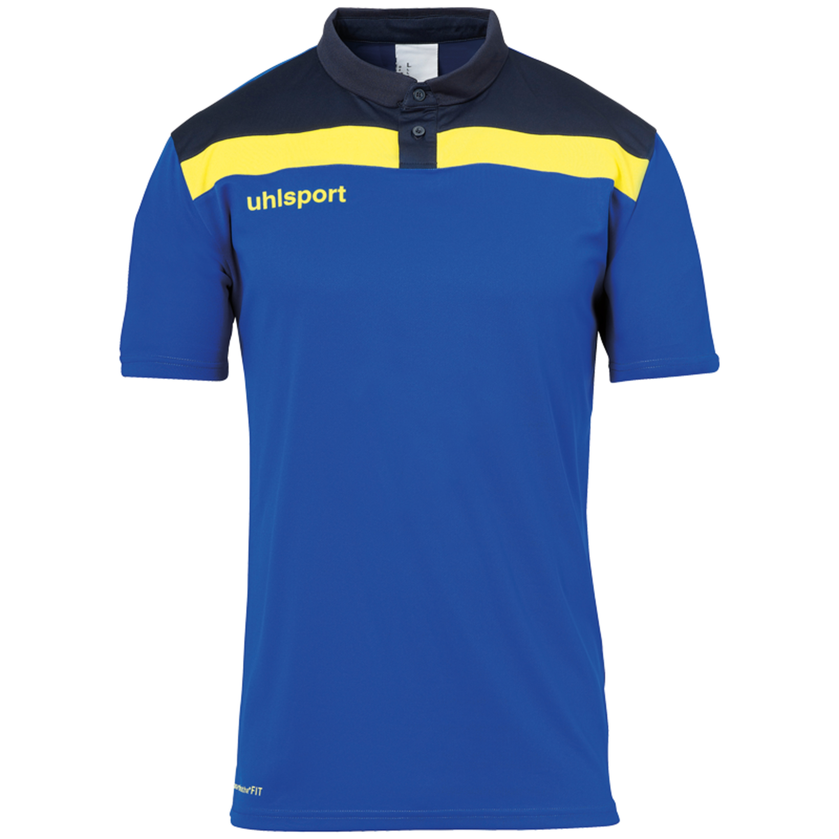 Offense 23 Polo Shirt Azur/azul Marino/lima Ama Uhlsport