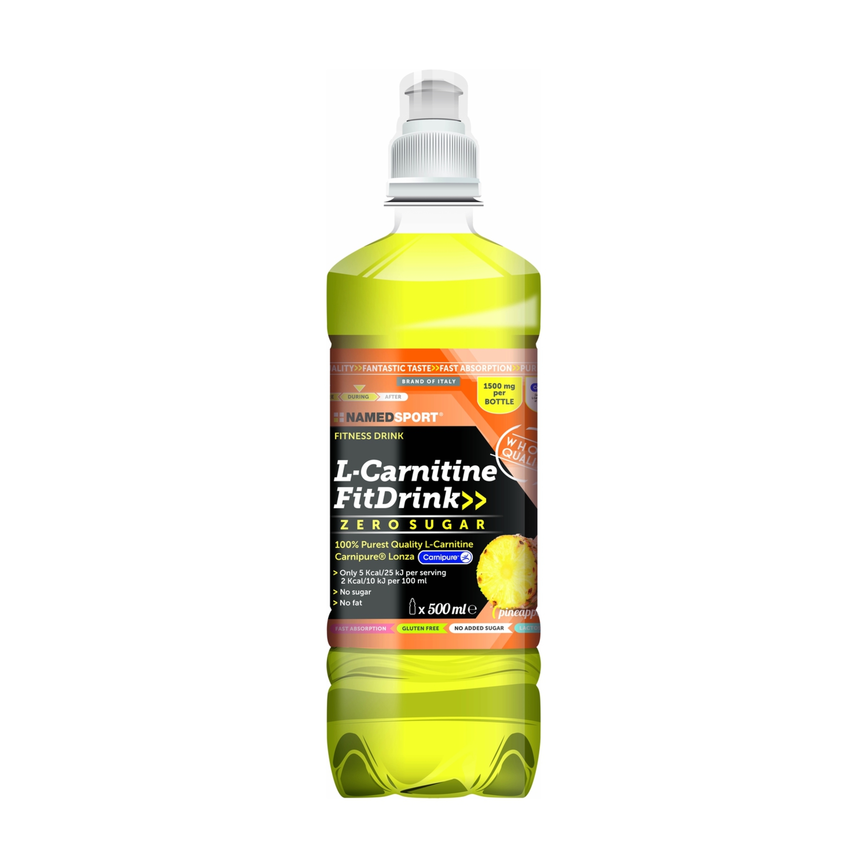 L-carnitine Fit Drink Pineapple - 500ml -  - 