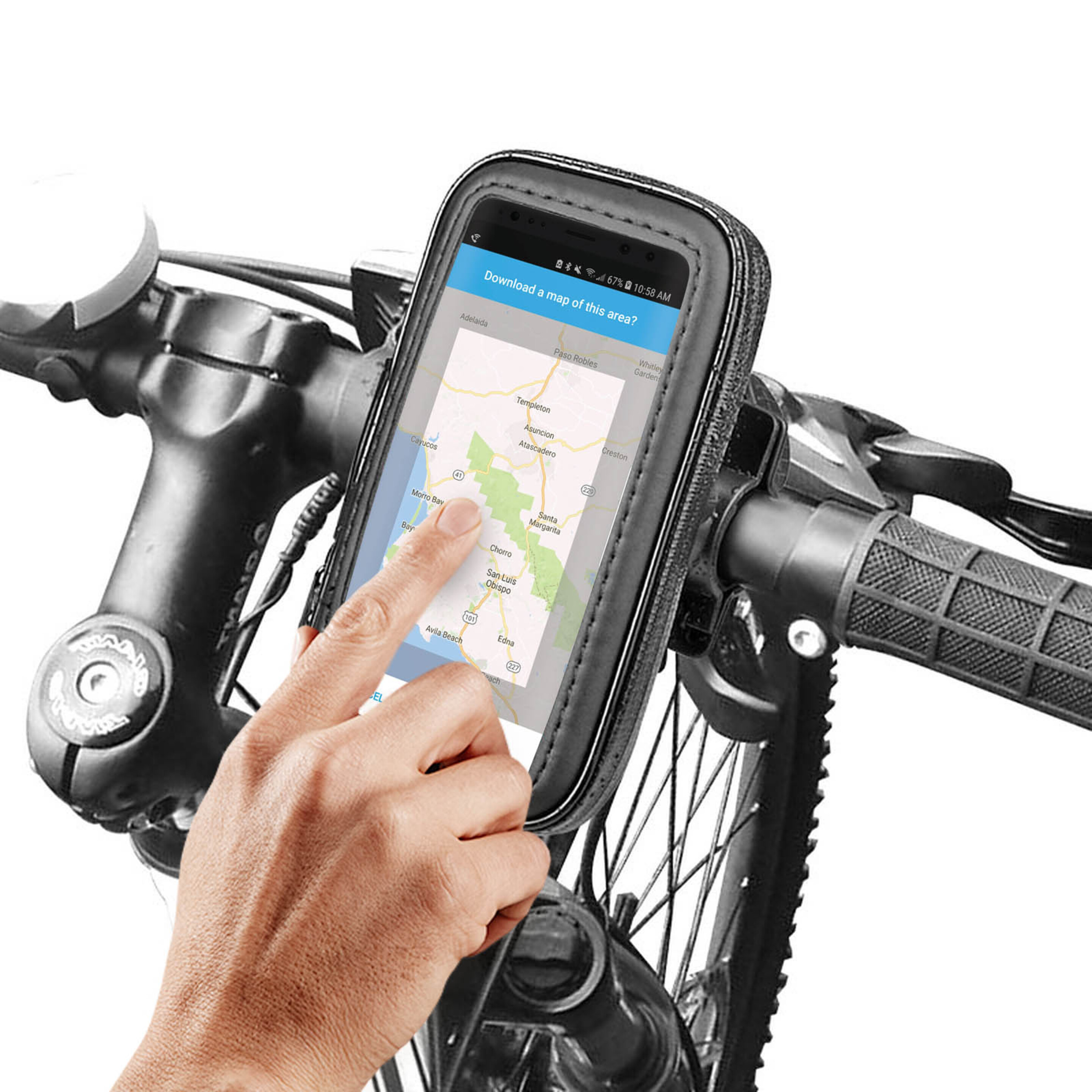 Soporte Bici/moto Smartphone 4'' A 6,8'' Waterproof Rotación 360º Akashi